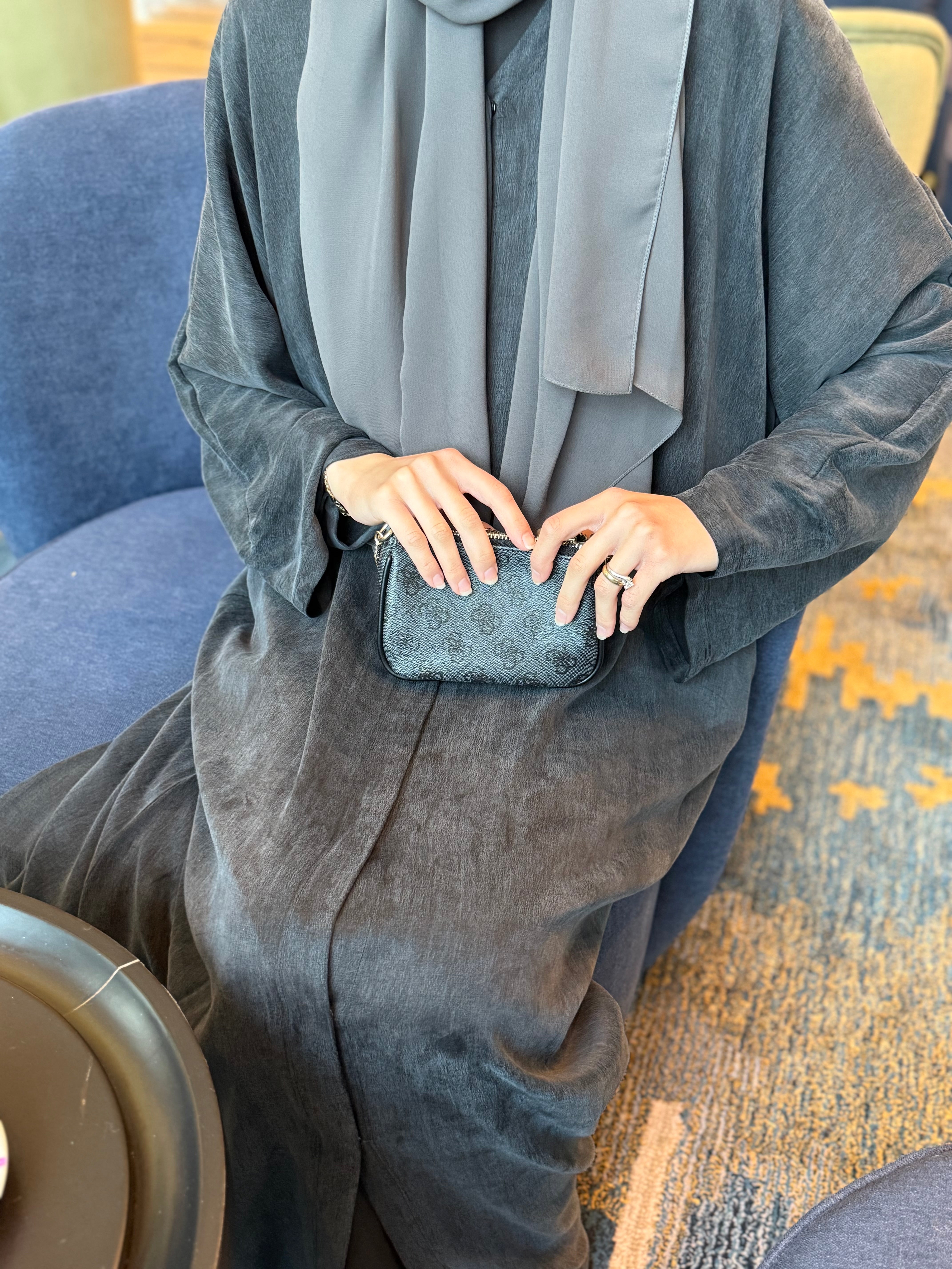 Bambu İpek Antrasit Abaya