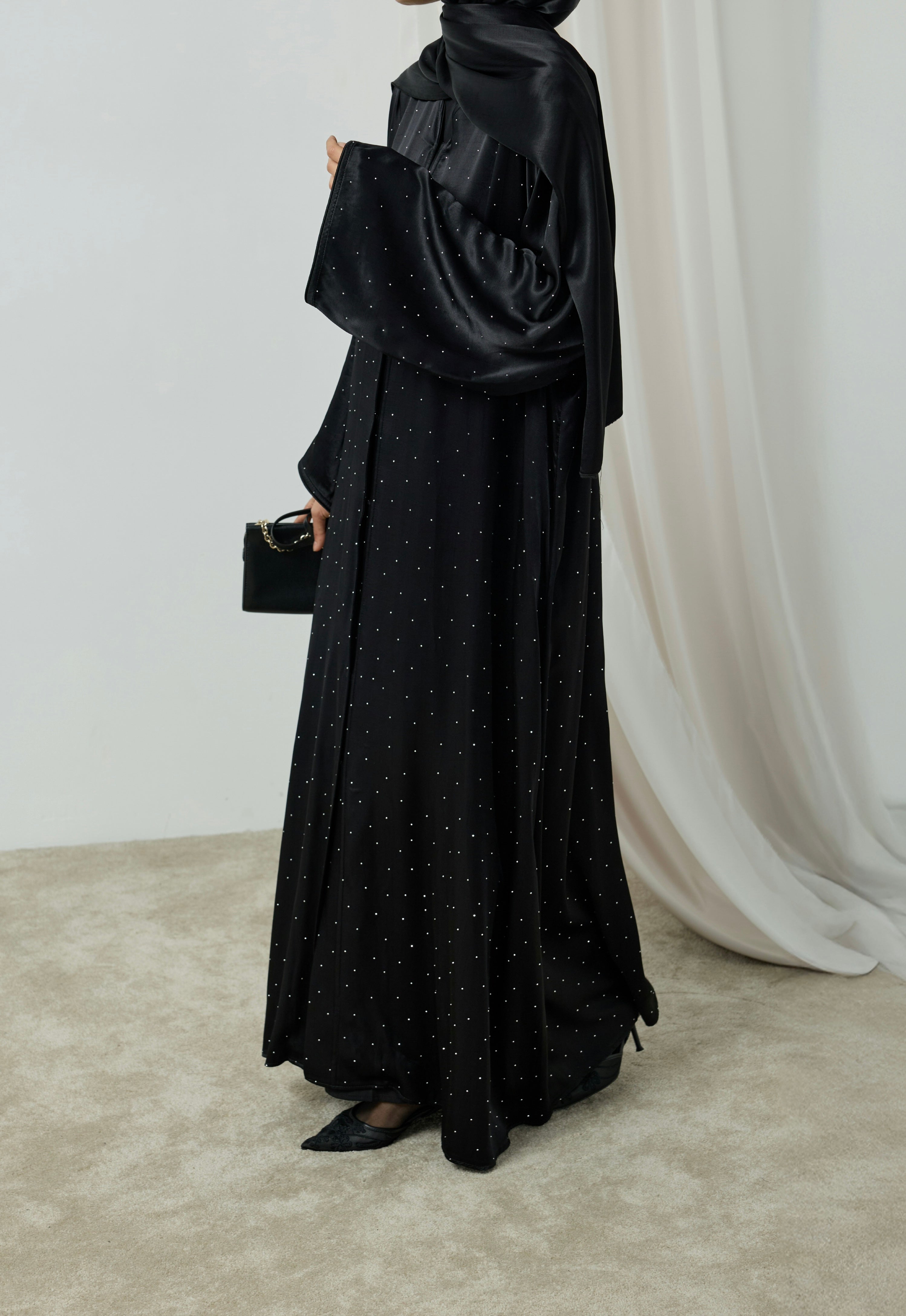 Black Luxe Abaya Hubab Abaya