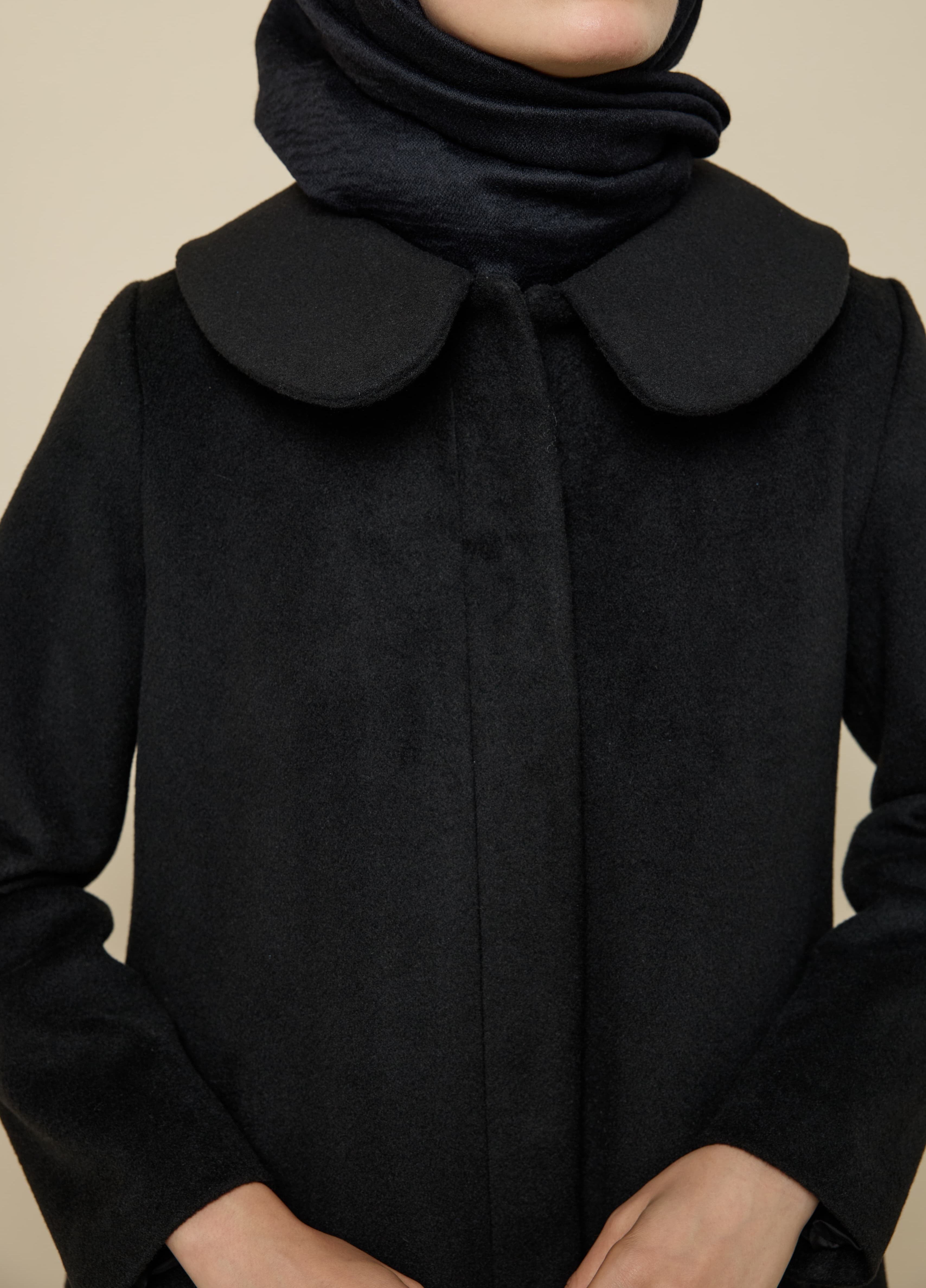 Royal Siyah Kaşe Kaban Hubab Abaya