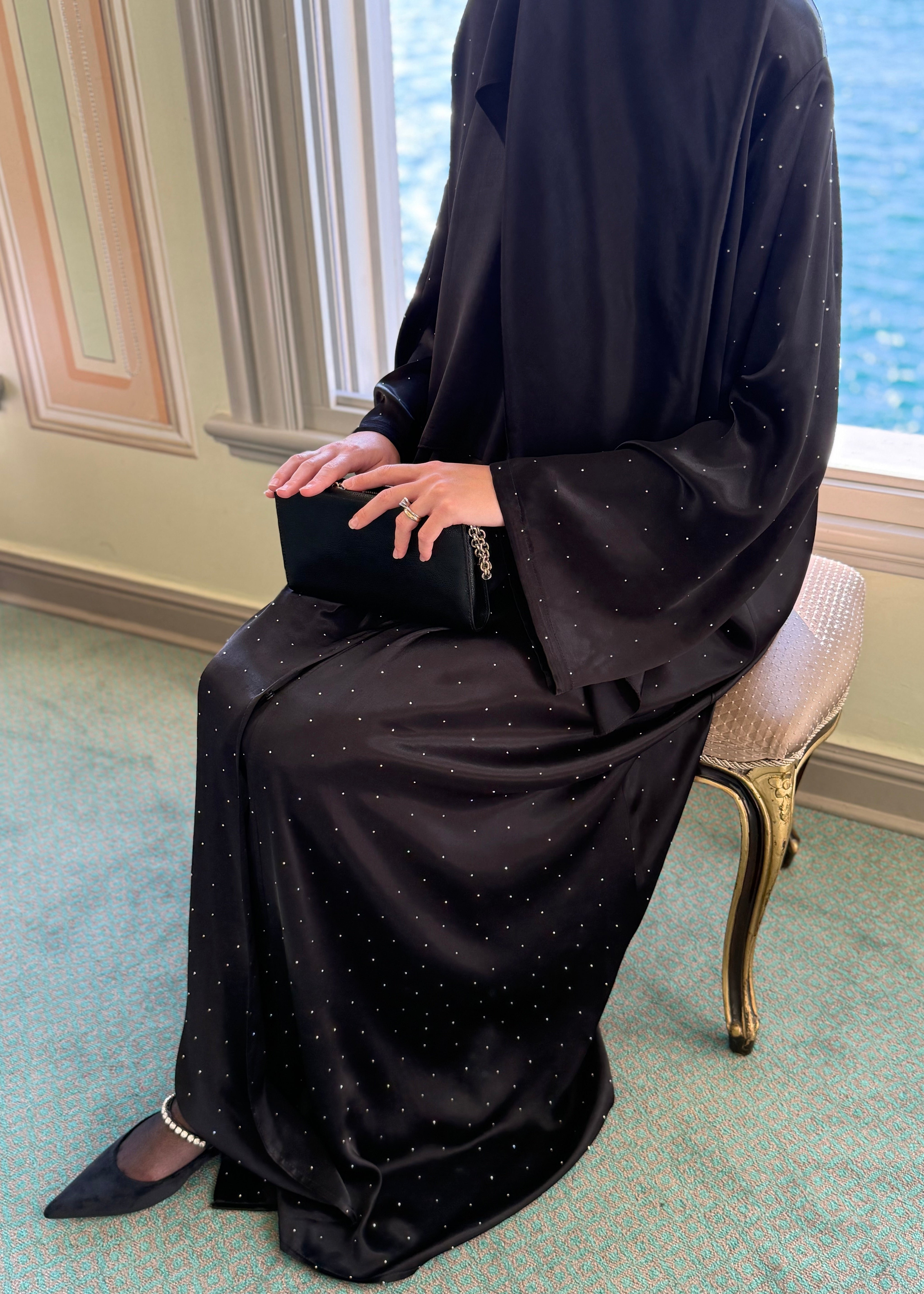 Black Luxe Abaya Hubab Abaya
