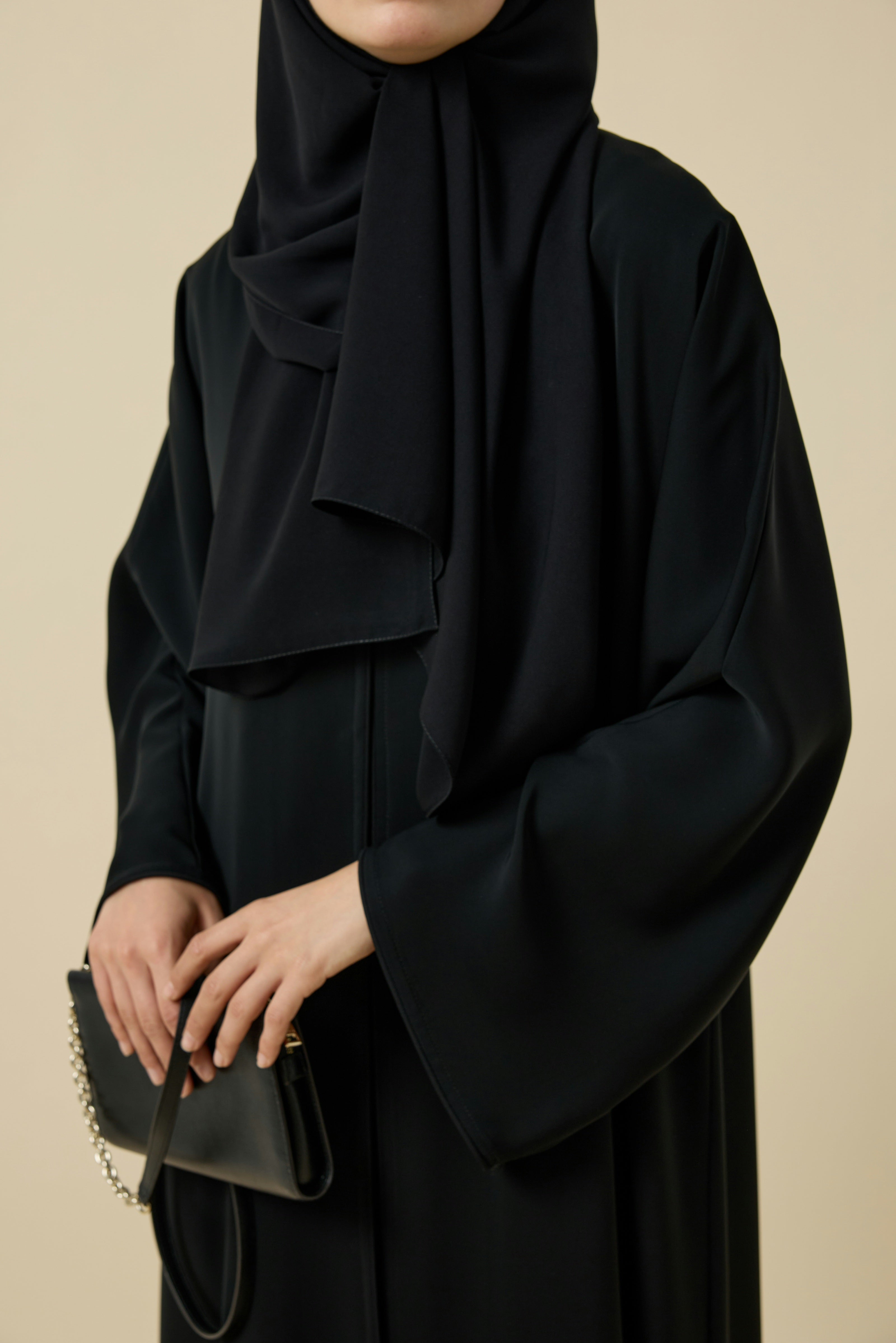 Siyah Biyeli Abaya Hubab Abaya