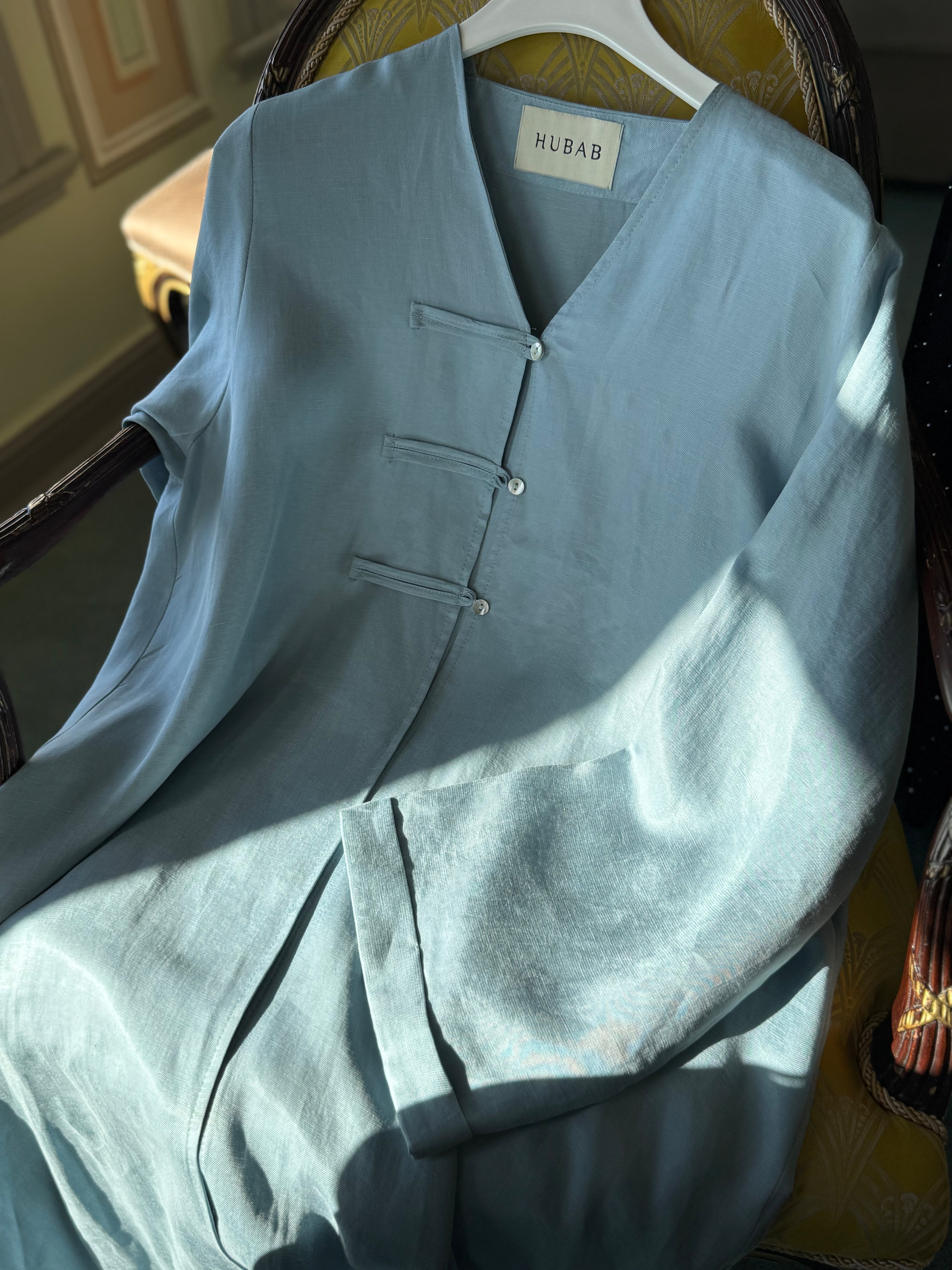 Brit Detaylı Kupra Abaya Hubab Abaya
