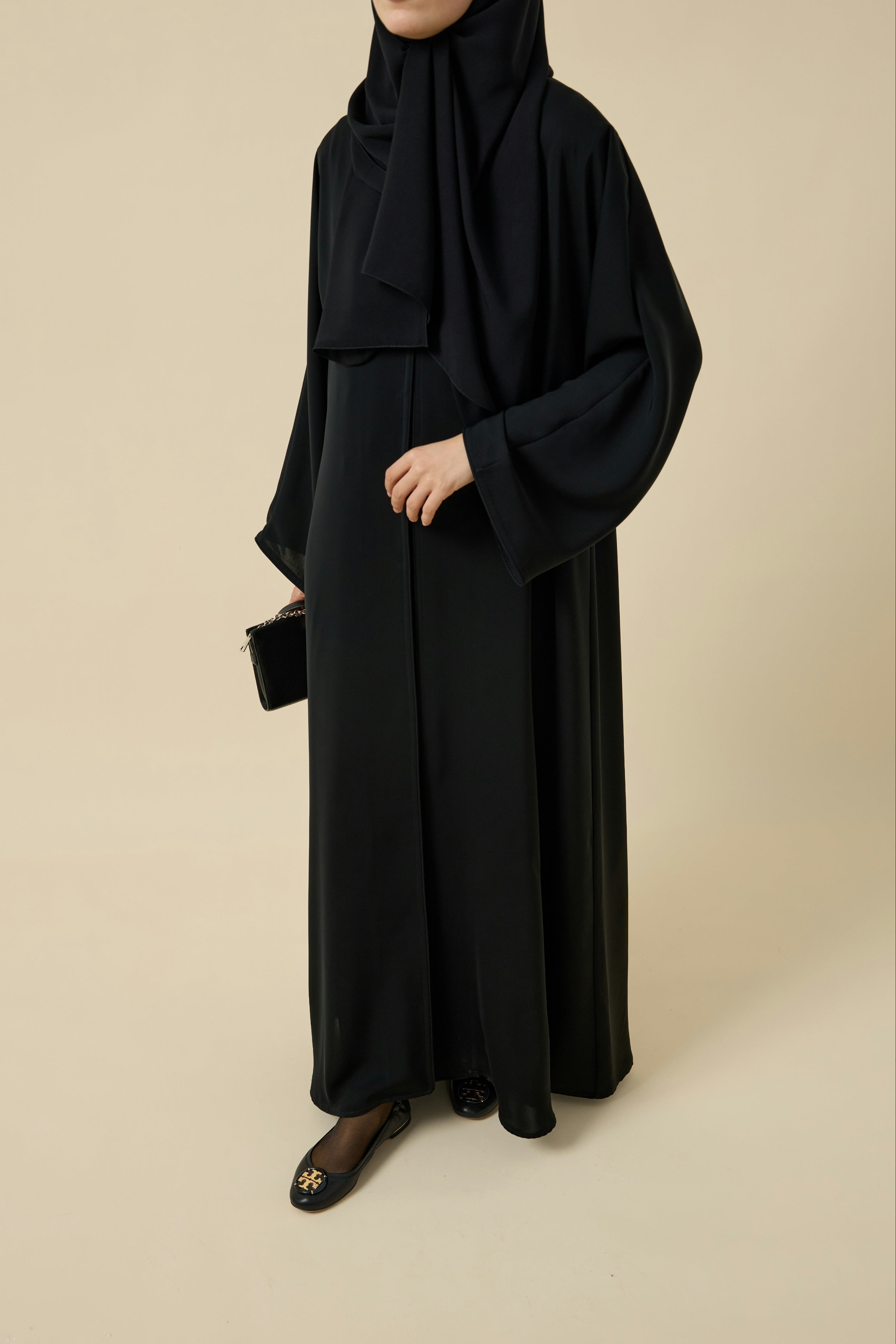 Siyah Biyeli Abaya Hubab Abaya