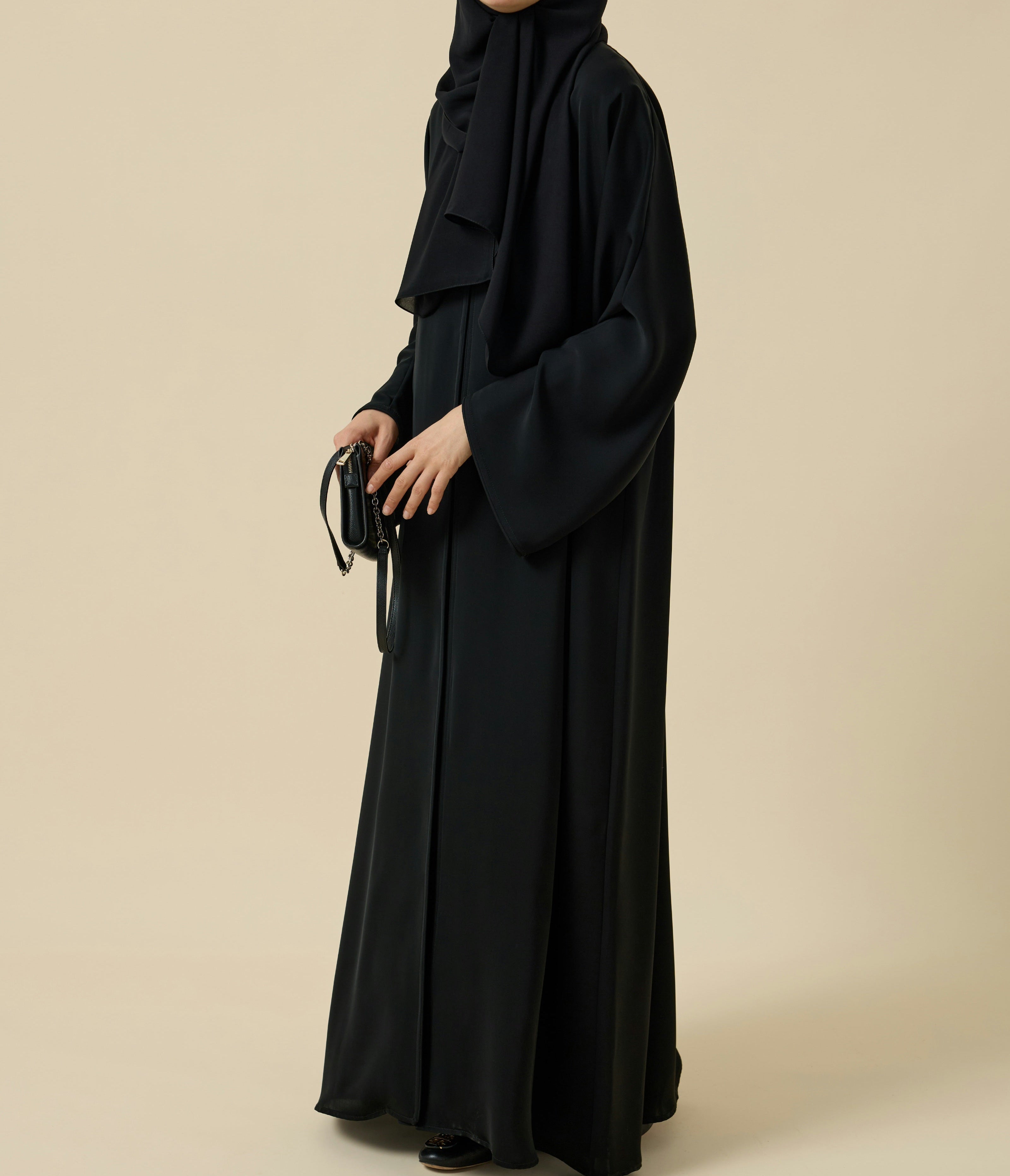 Siyah Biyeli Abaya Hubab Abaya