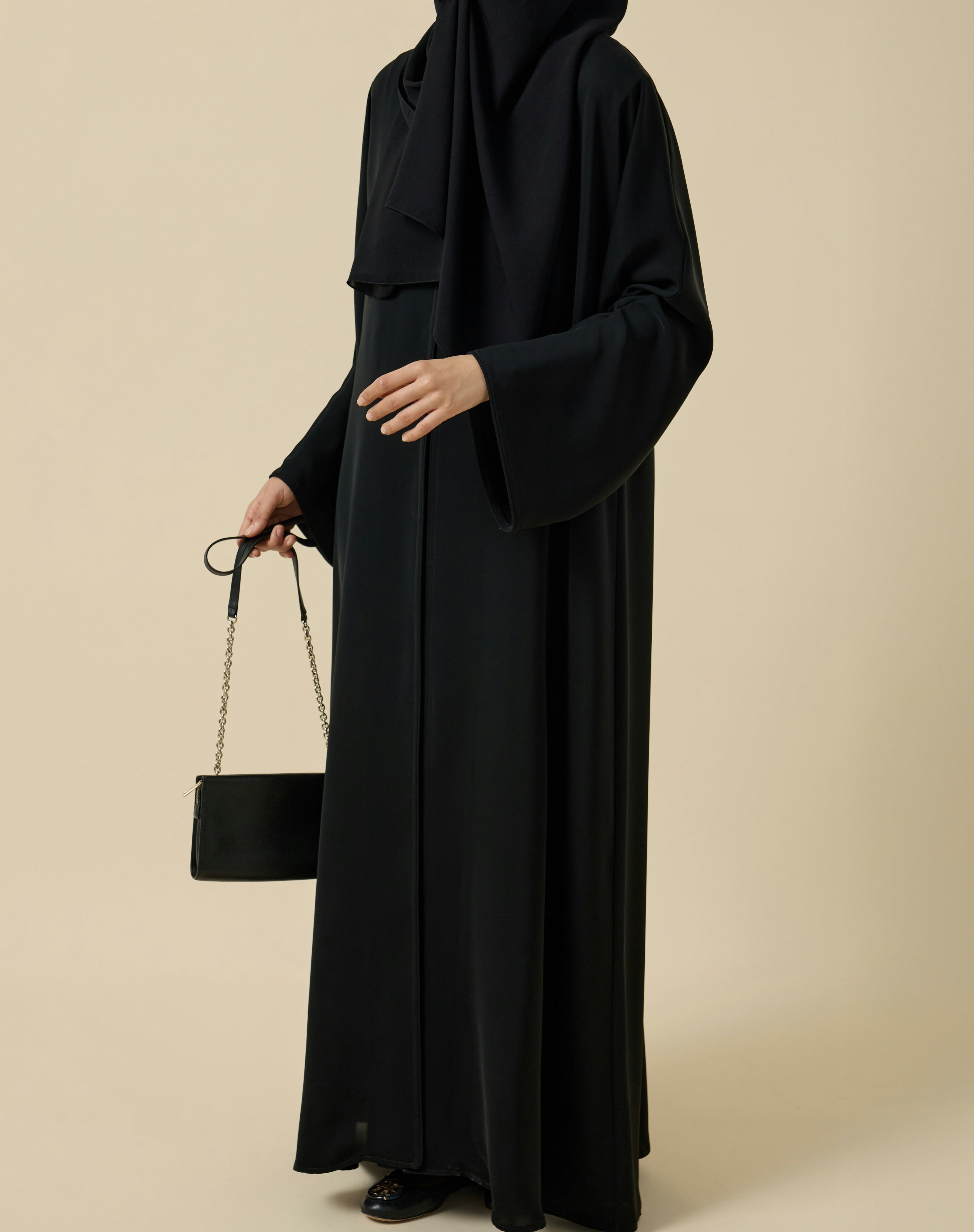 Siyah Biyeli Abaya Hubab Abaya