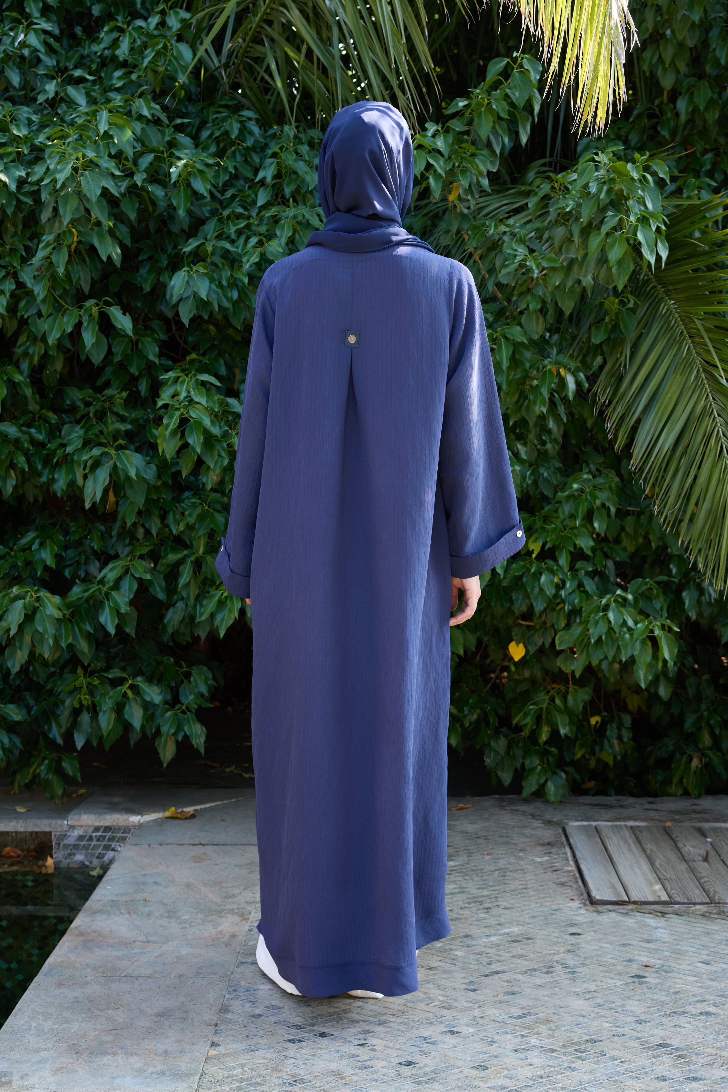 Gömlek Abaya Lacivert Hubab Abaya