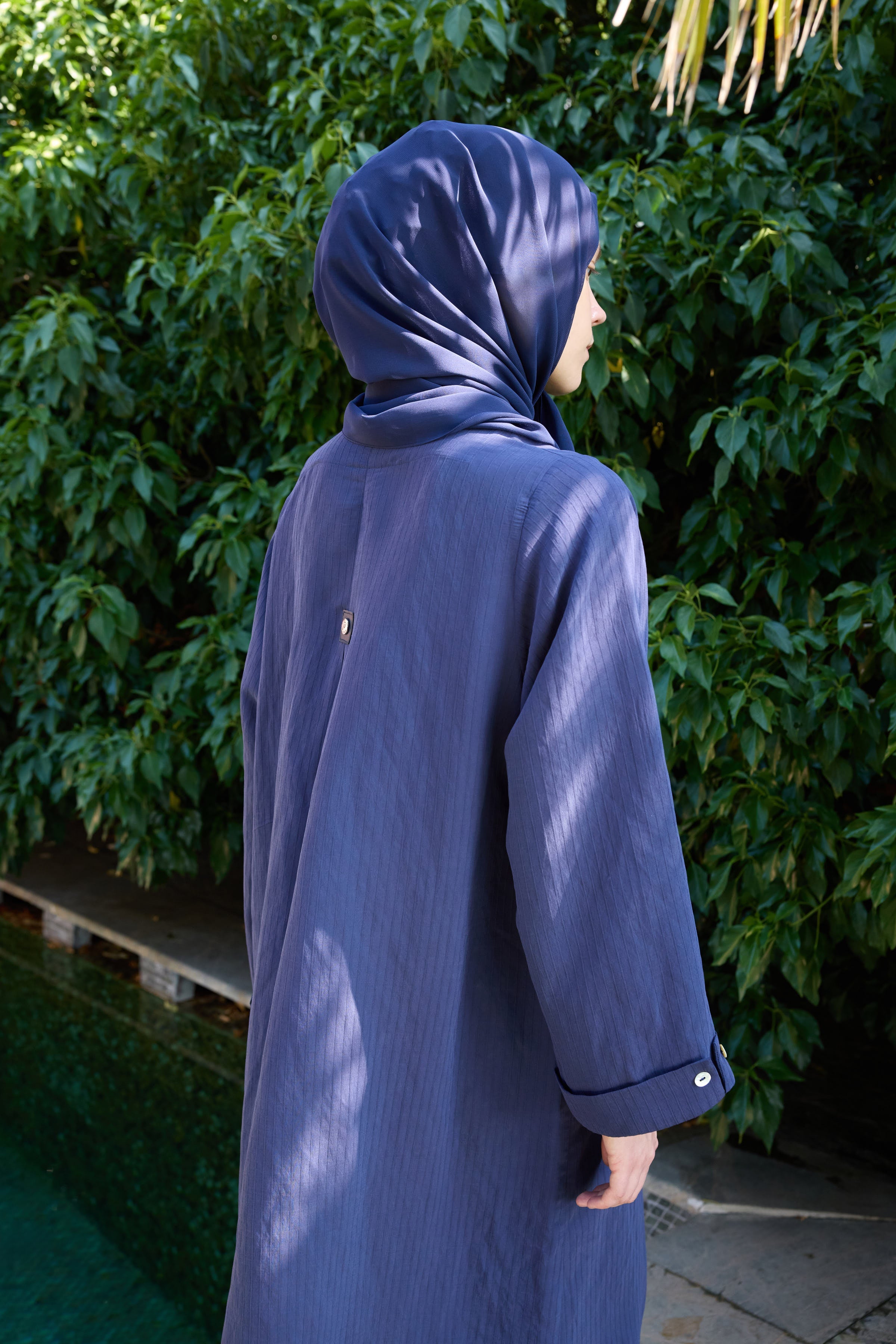 Gömlek Abaya Lacivert Hubab Abaya