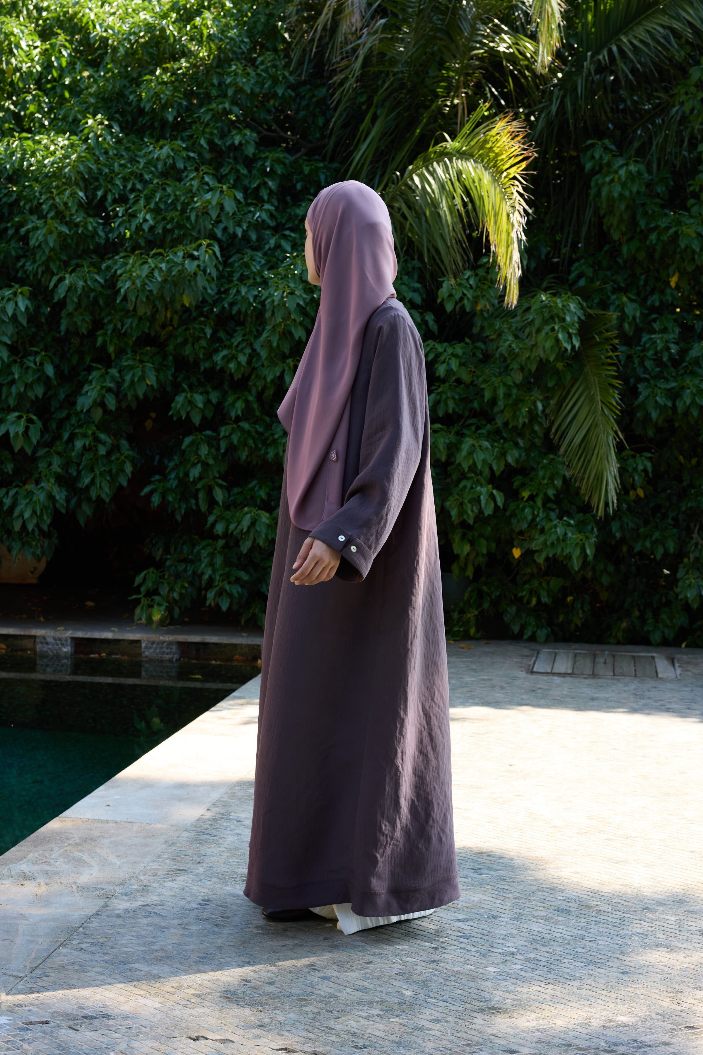 Gömlek Abaya Kahverengi Hubab Abaya