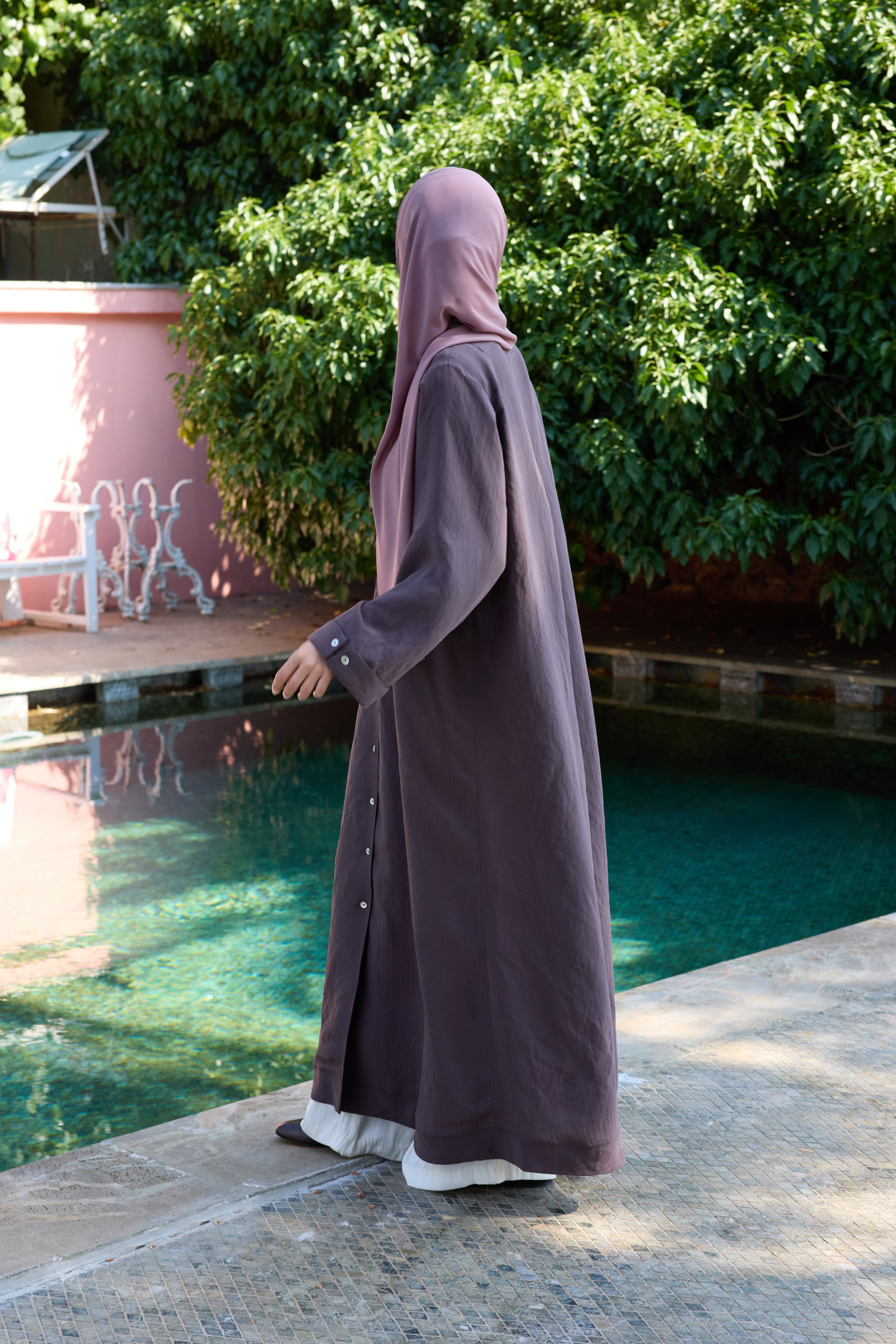 Gömlek Abaya Kahverengi Hubab Abaya