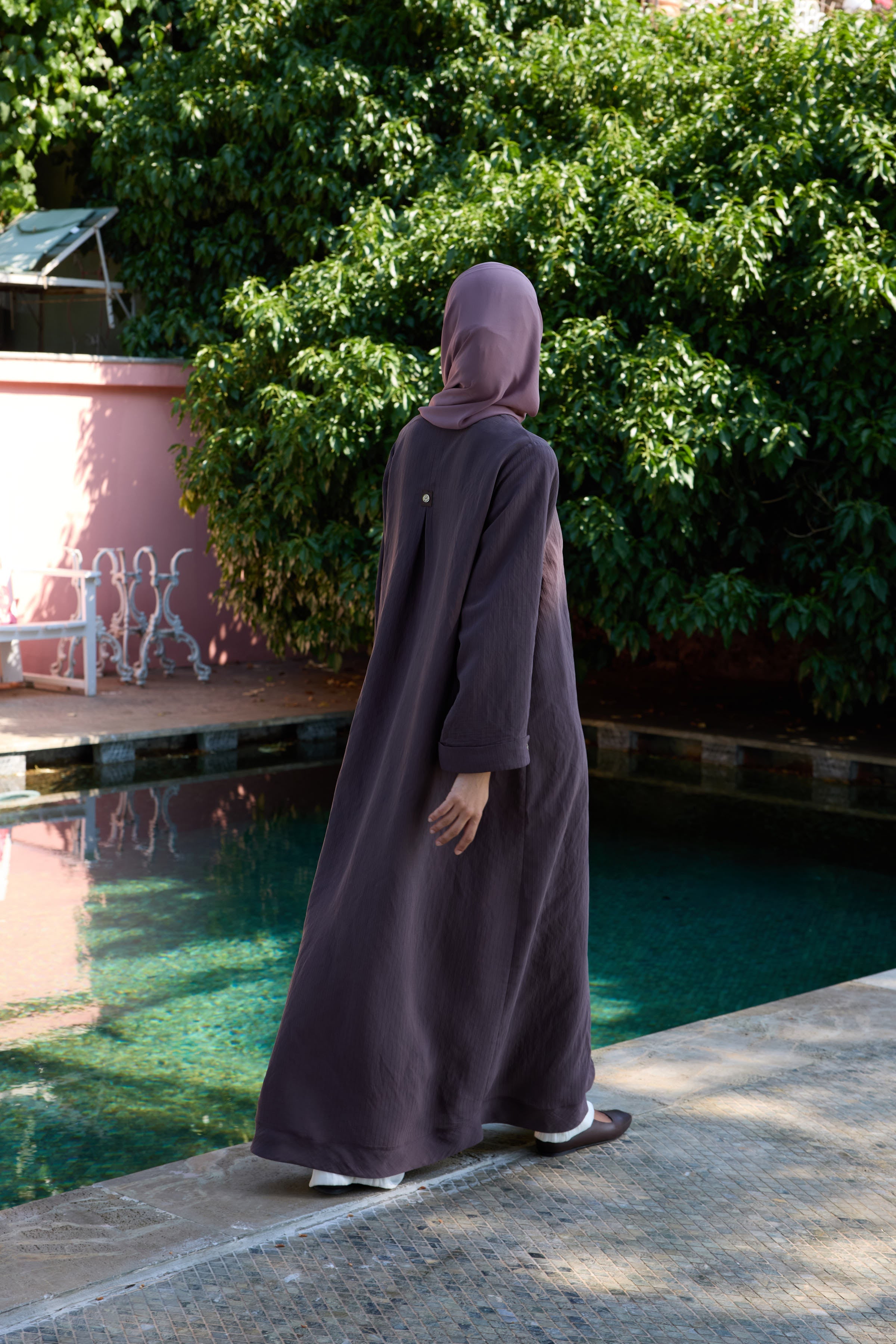 Gömlek Abaya Kahverengi Hubab Abaya