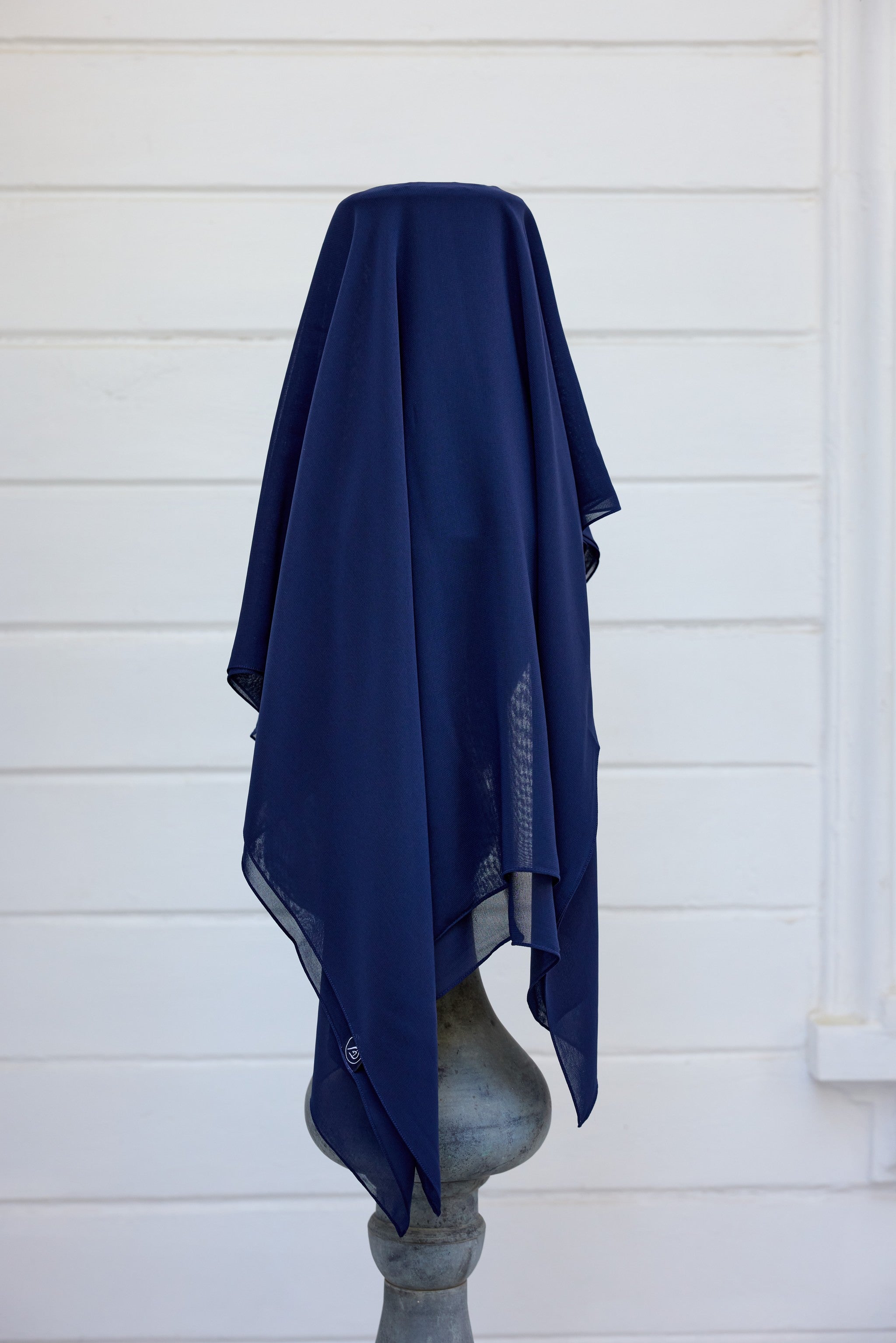 Lacivert Japon Şifon Şal Hubab Abaya