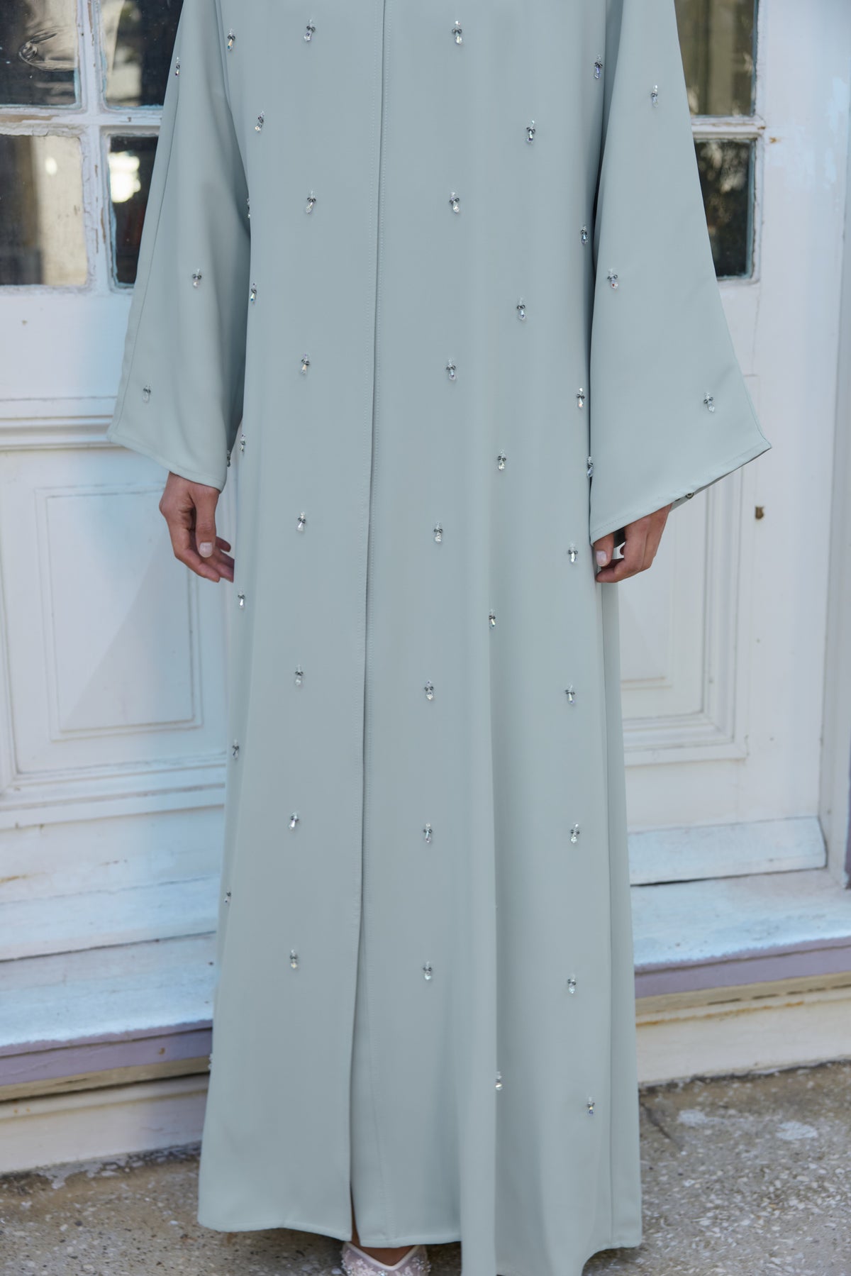 Su Yeşili Nilüfer Abaya & Şal