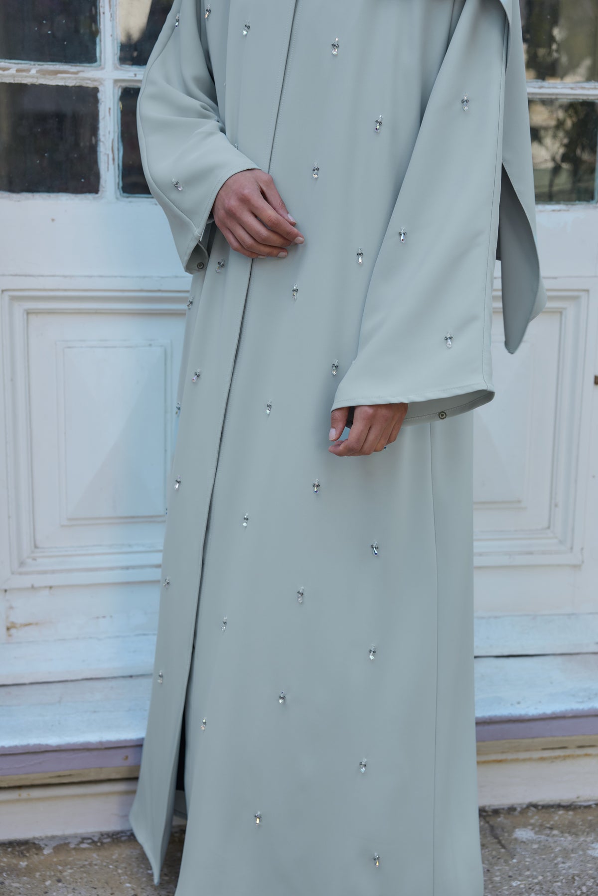 Su Yeşili Nilüfer Abaya & Şal
