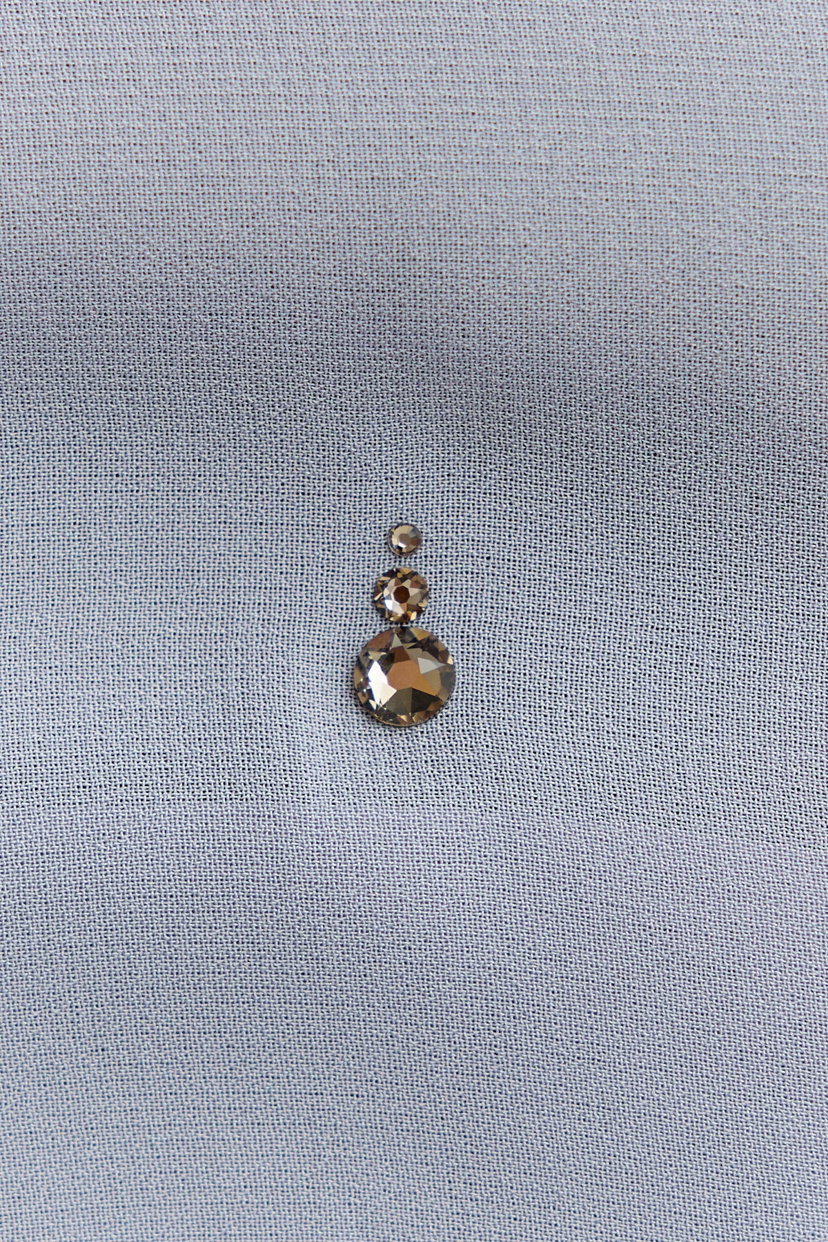 Swarovski Gri Japon Şifon Şal
