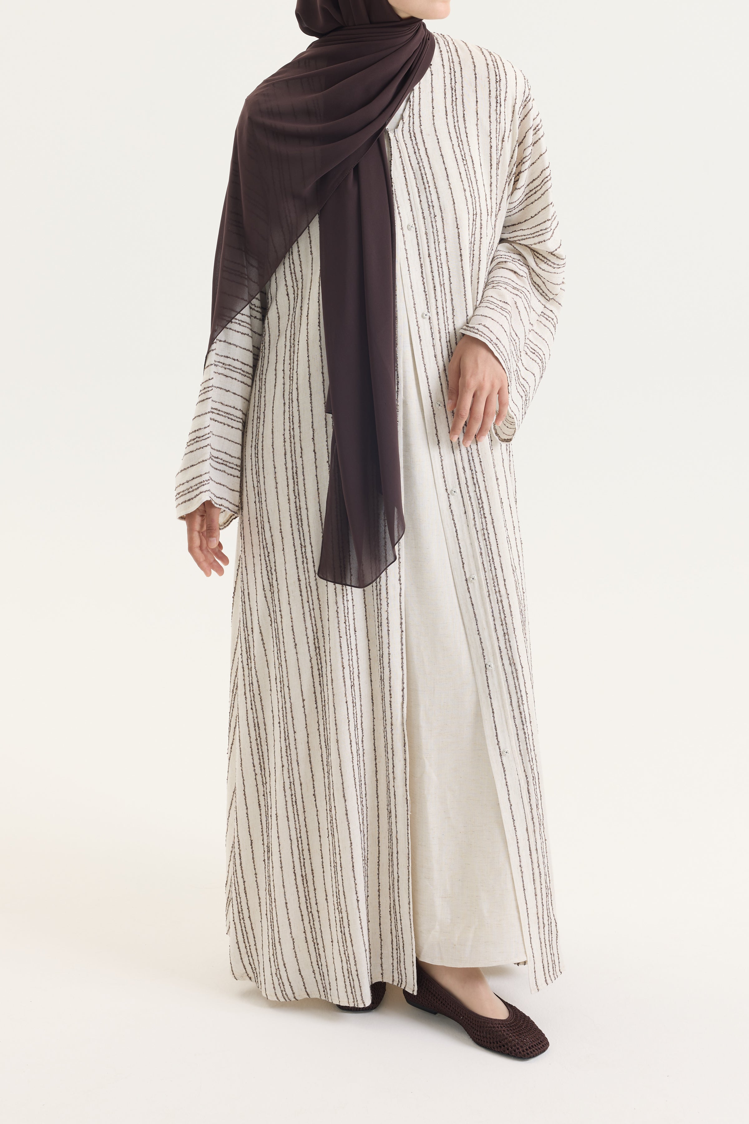 Sahra Koleksiyon | Kahve Line Hubab Abaya