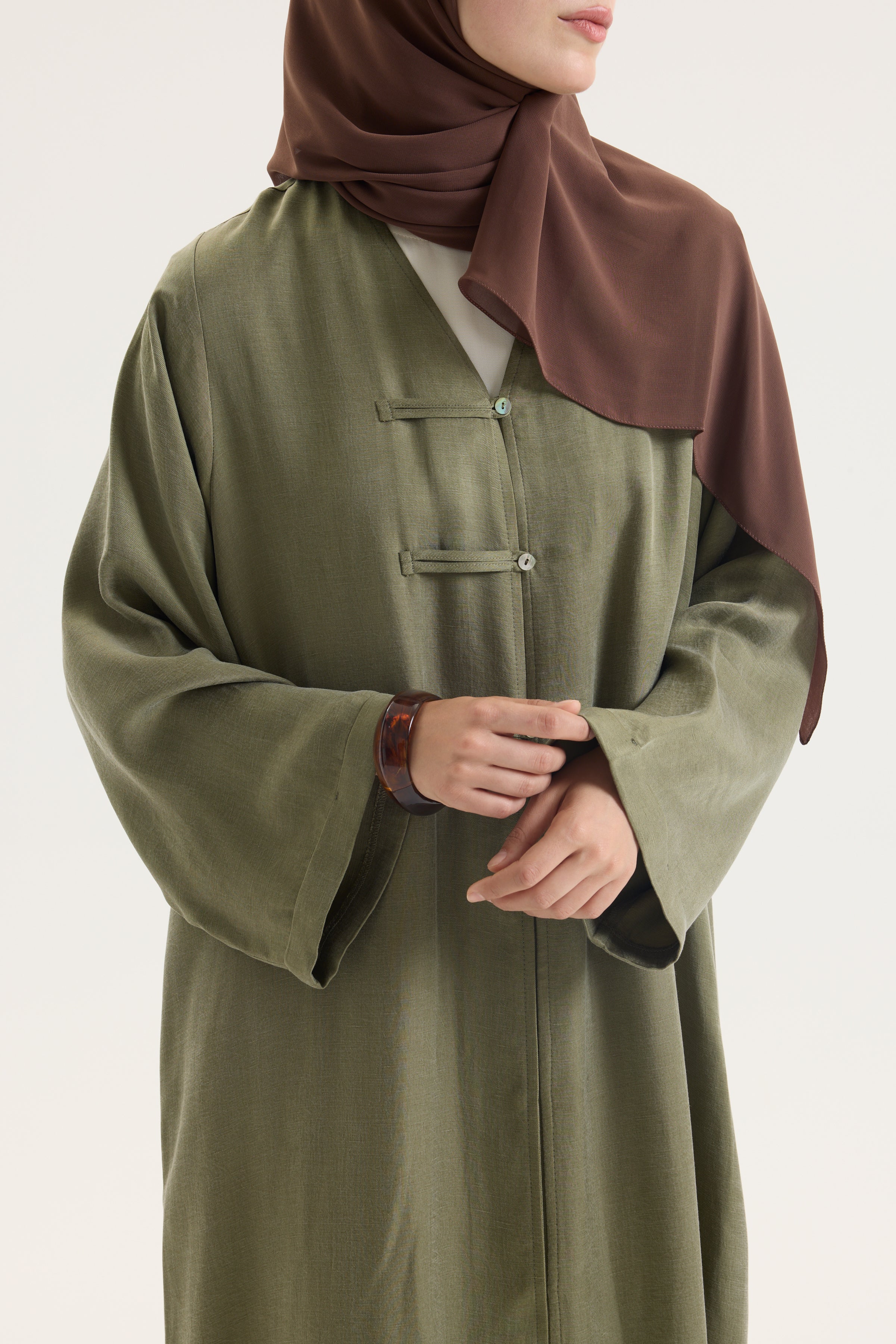 Tarçın Japon Şifon Şal Hubab Abaya