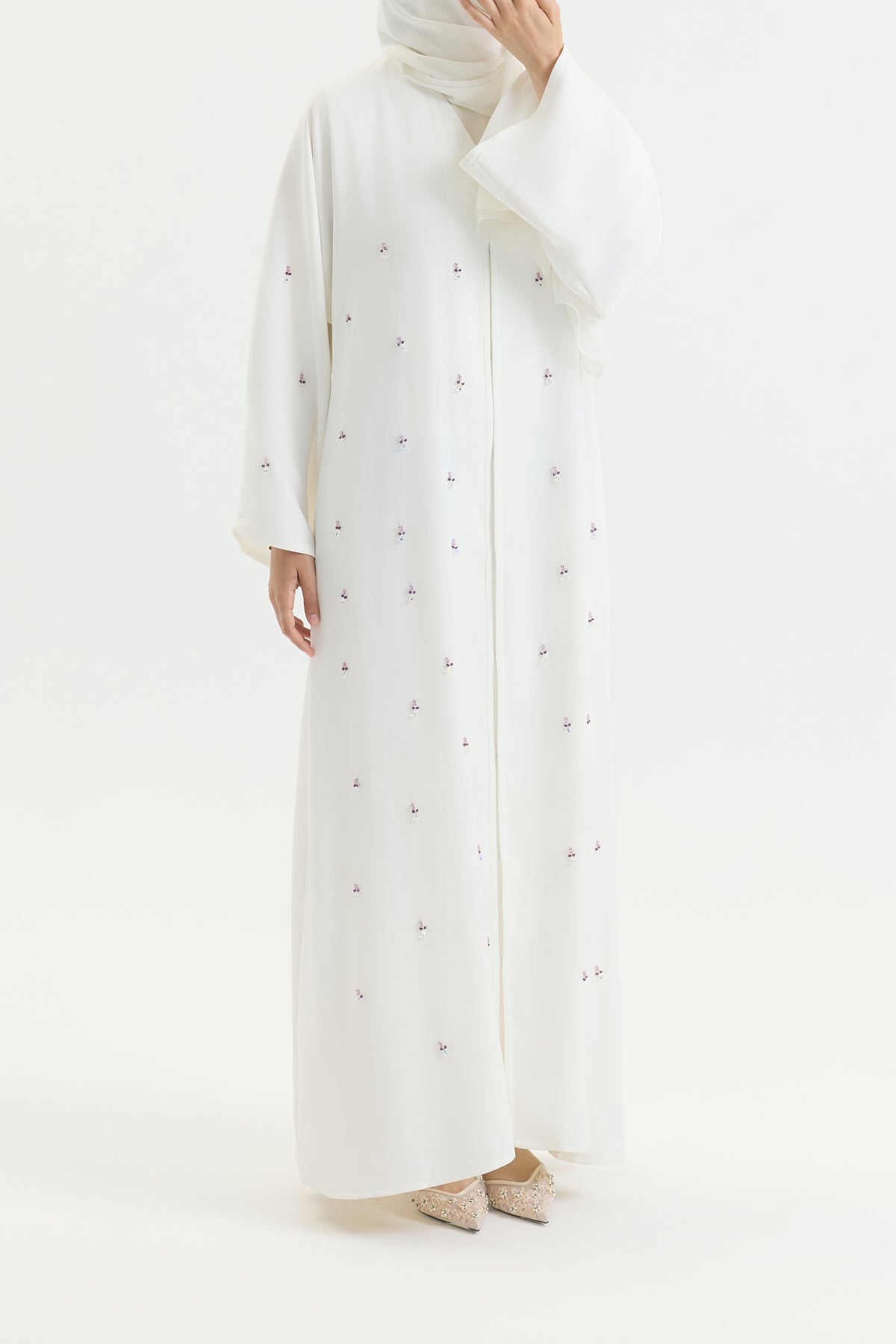 Beyaz Leylak Abaya
