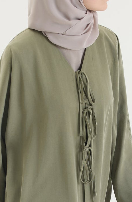 Bej Japon Şifon Şal Hubab Abaya