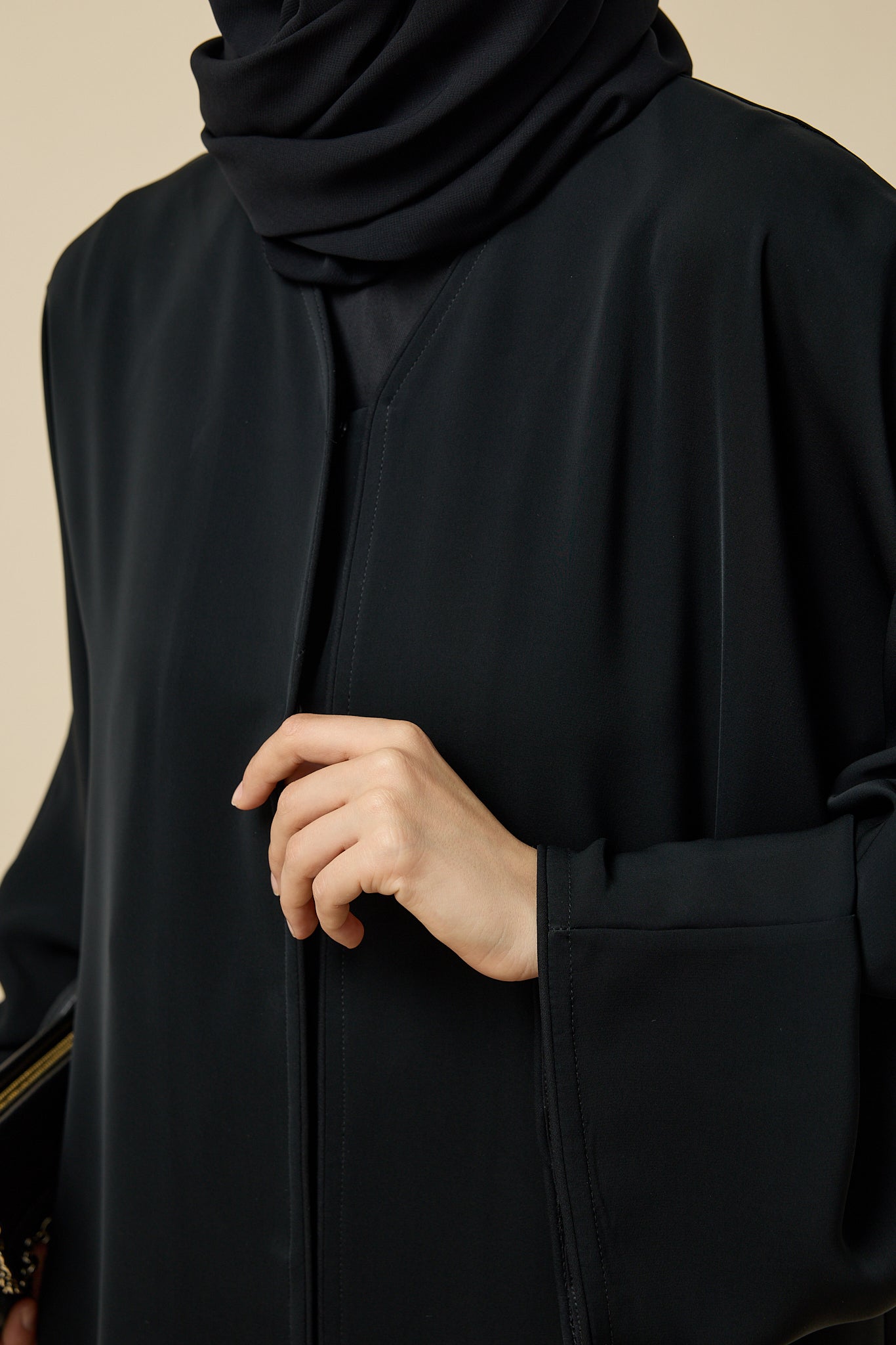 Siyah Biyeli Abaya Hubab Abaya