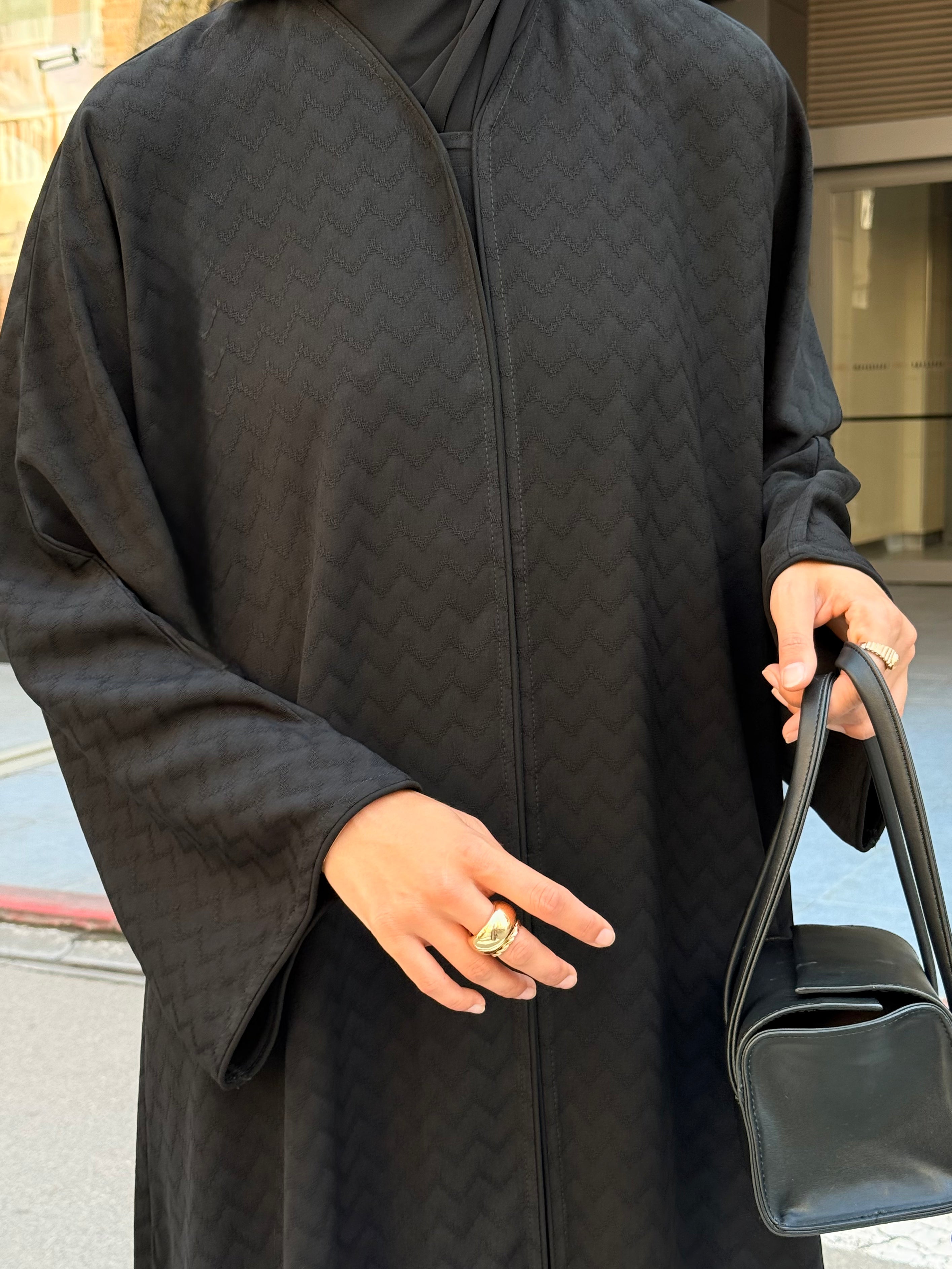Elit Abaya Zikzak Desen Hubab Abaya