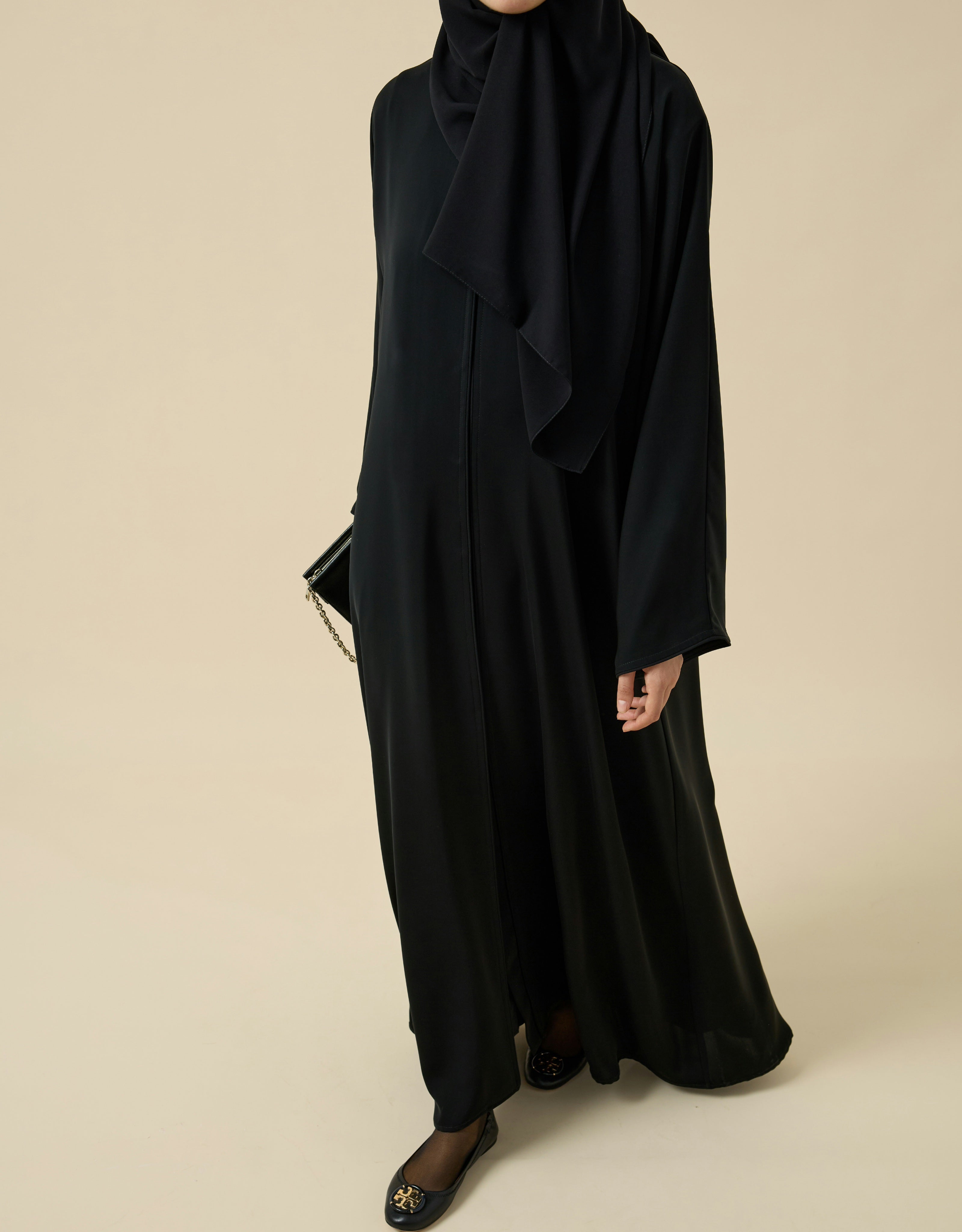 Siyah Biyeli Abaya Hubab Abaya