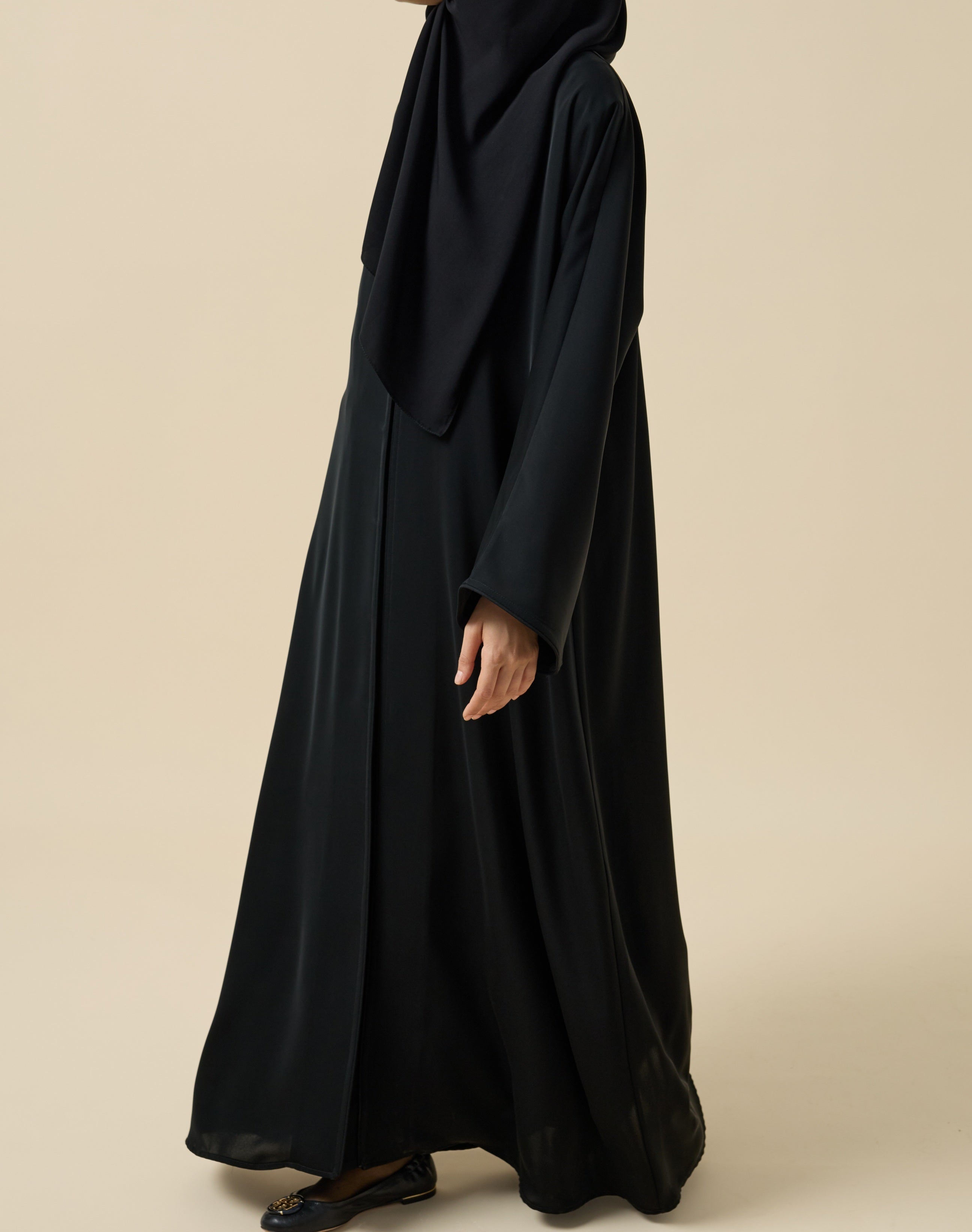 Siyah Biyeli Abaya Hubab Abaya