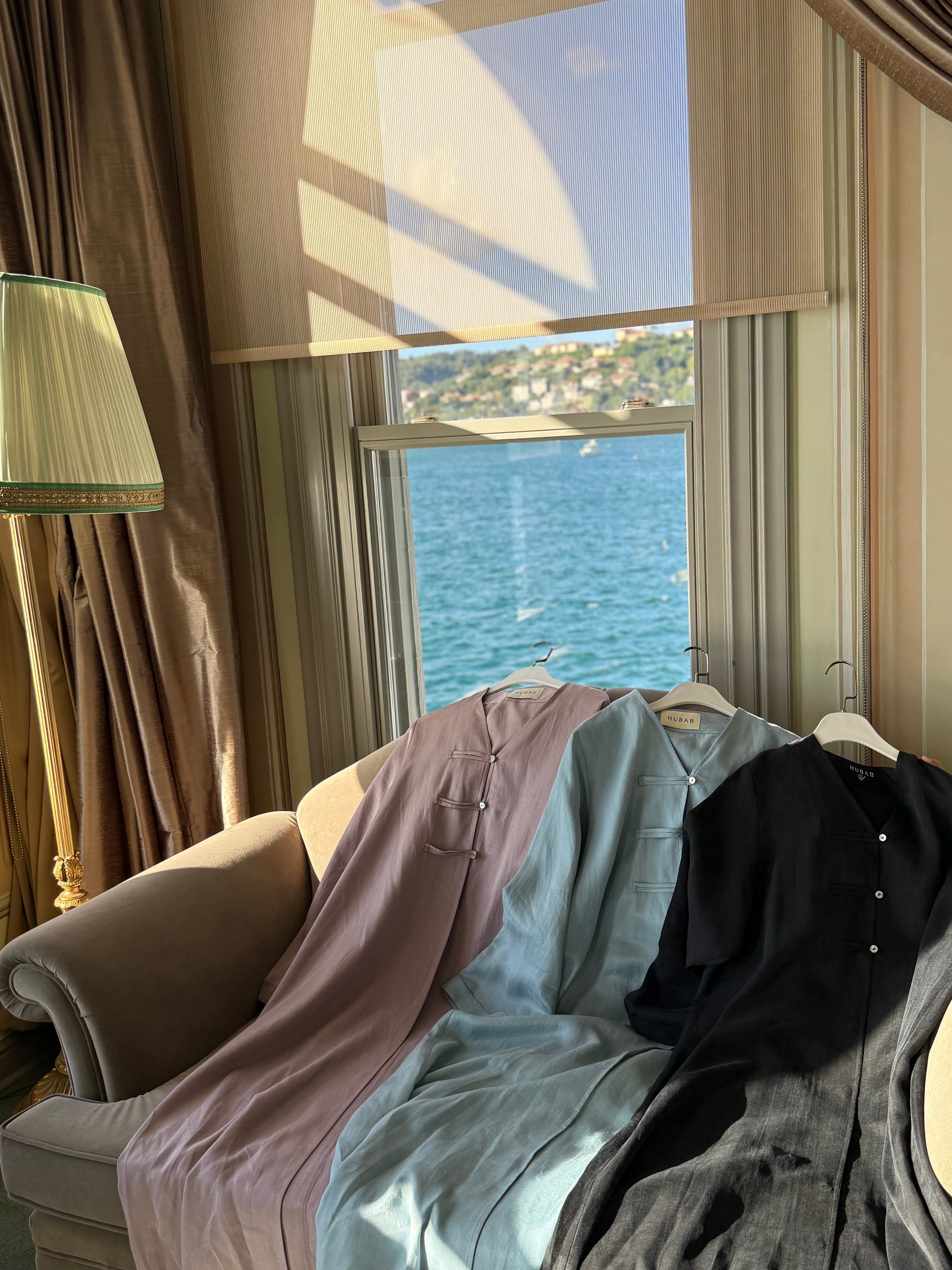 Brit Detaylı Gül Kurusu Kupra Abaya Hubab Abaya