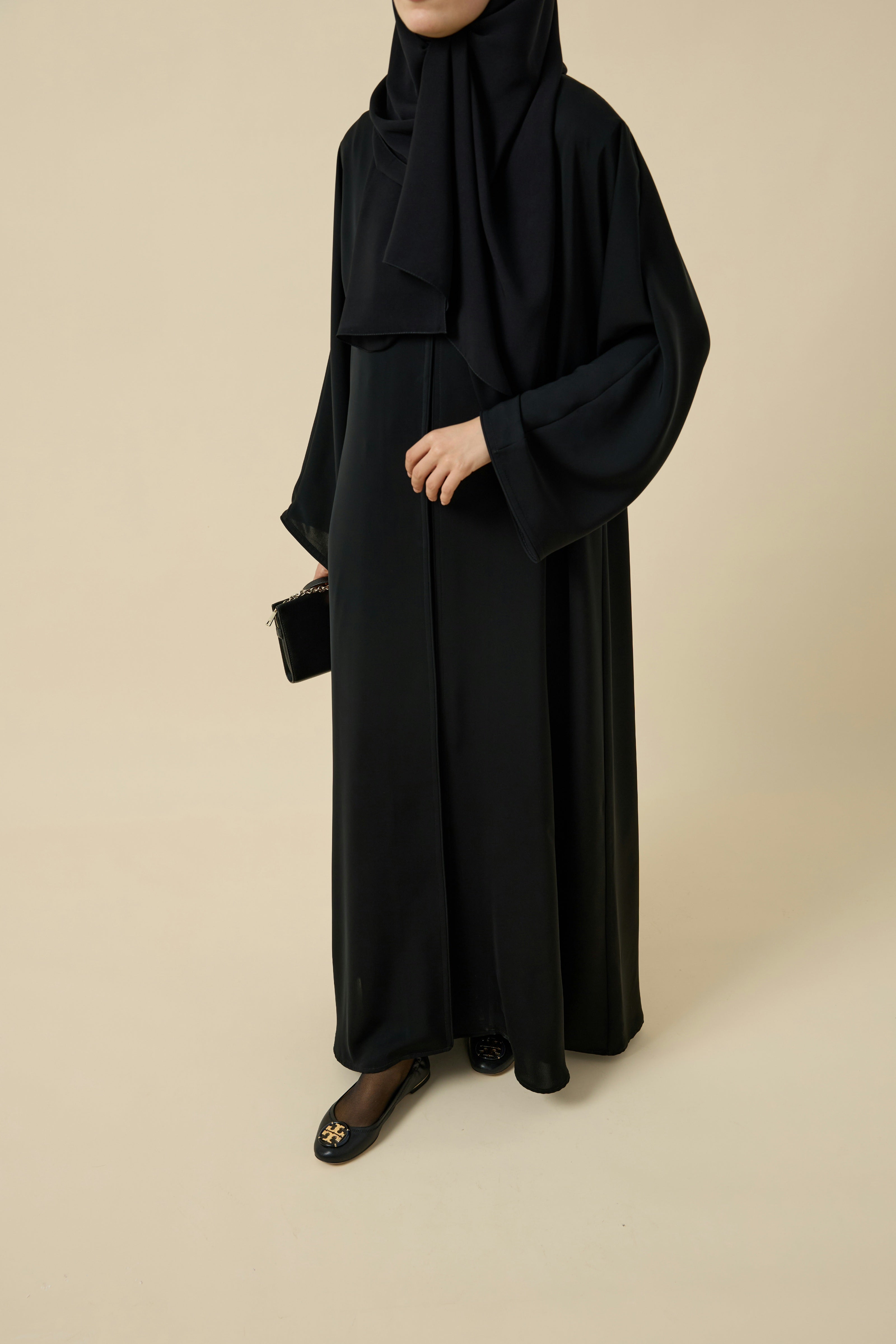 Siyah Biyeli Abaya Hubab Abaya