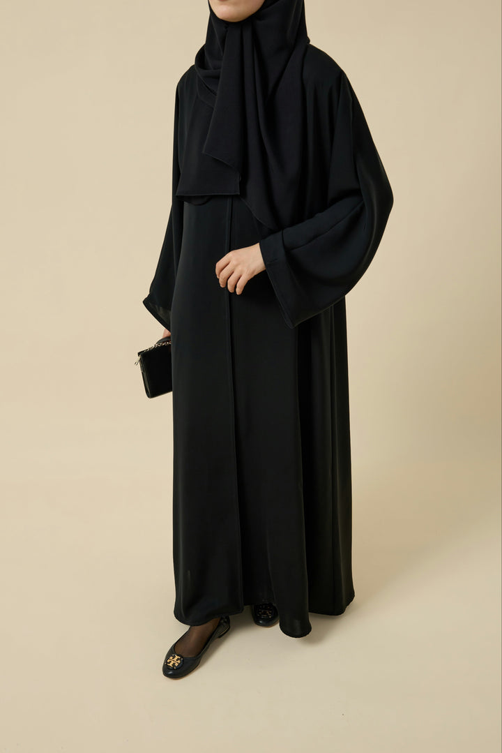 Siyah Biyeli Abaya Hubab Abaya