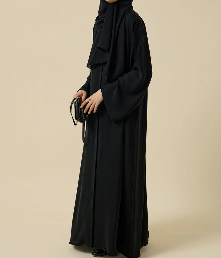 Siyah Biyeli Abaya Hubab Abaya