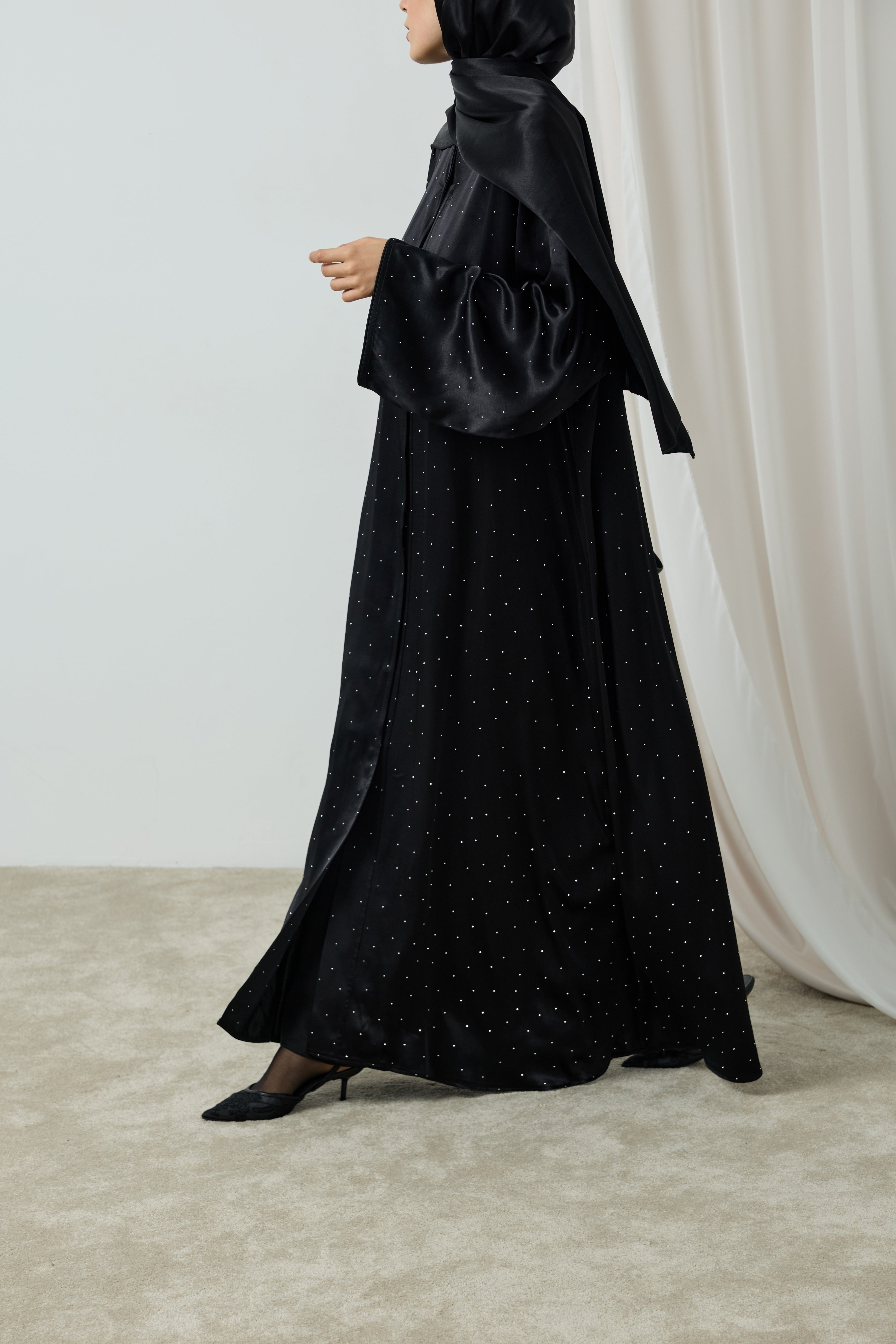 Black Luxe Abaya Hubab Abaya