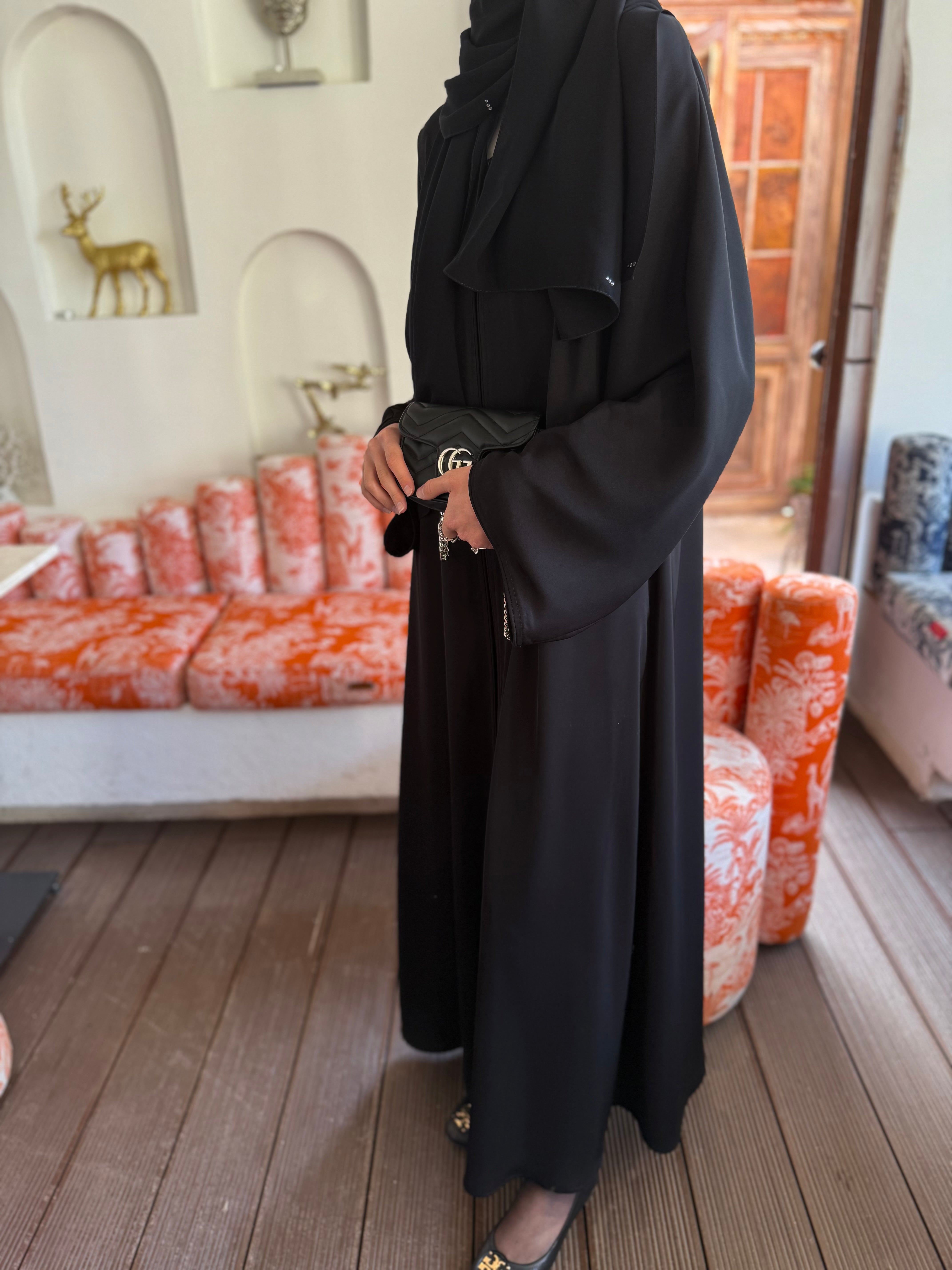 Siyah Biyeli Abaya