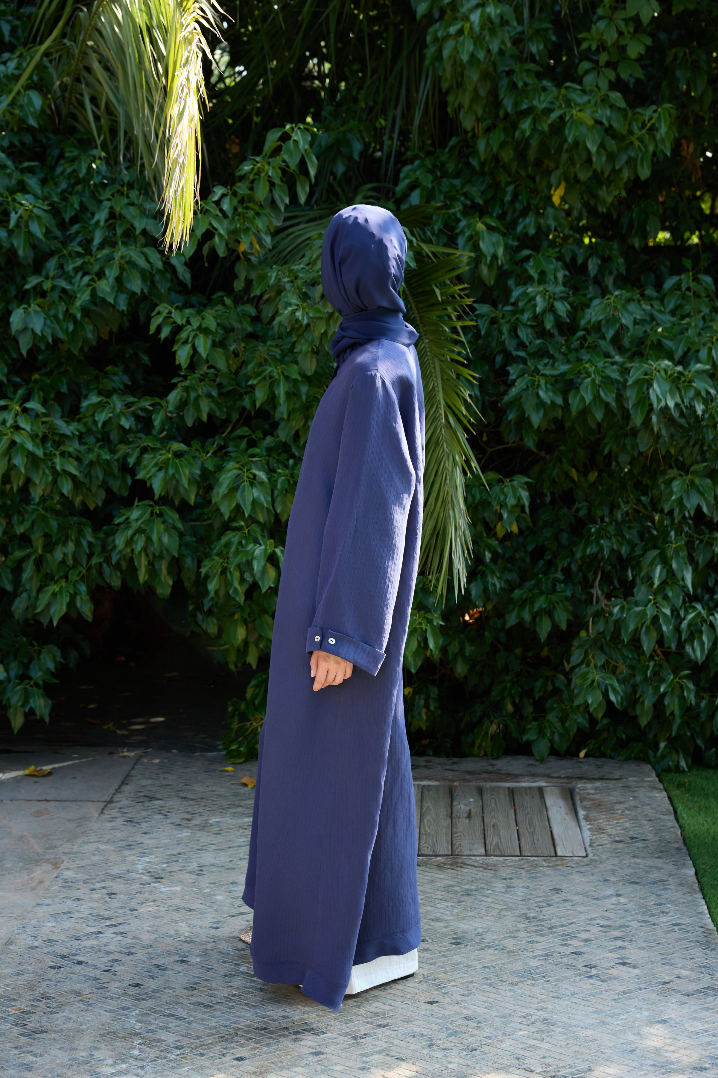 Gömlek Abaya Lacivert Hubab Abaya