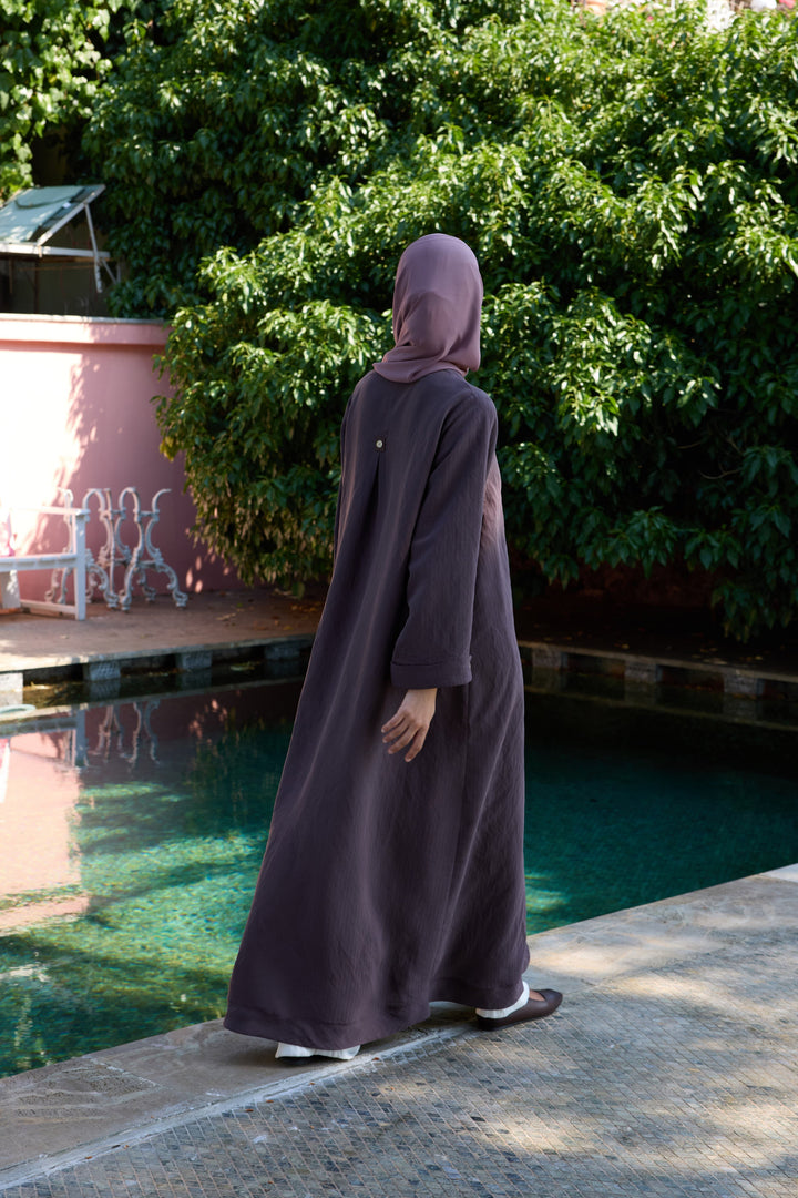 Gömlek Abaya Kahverengi Hubab Abaya