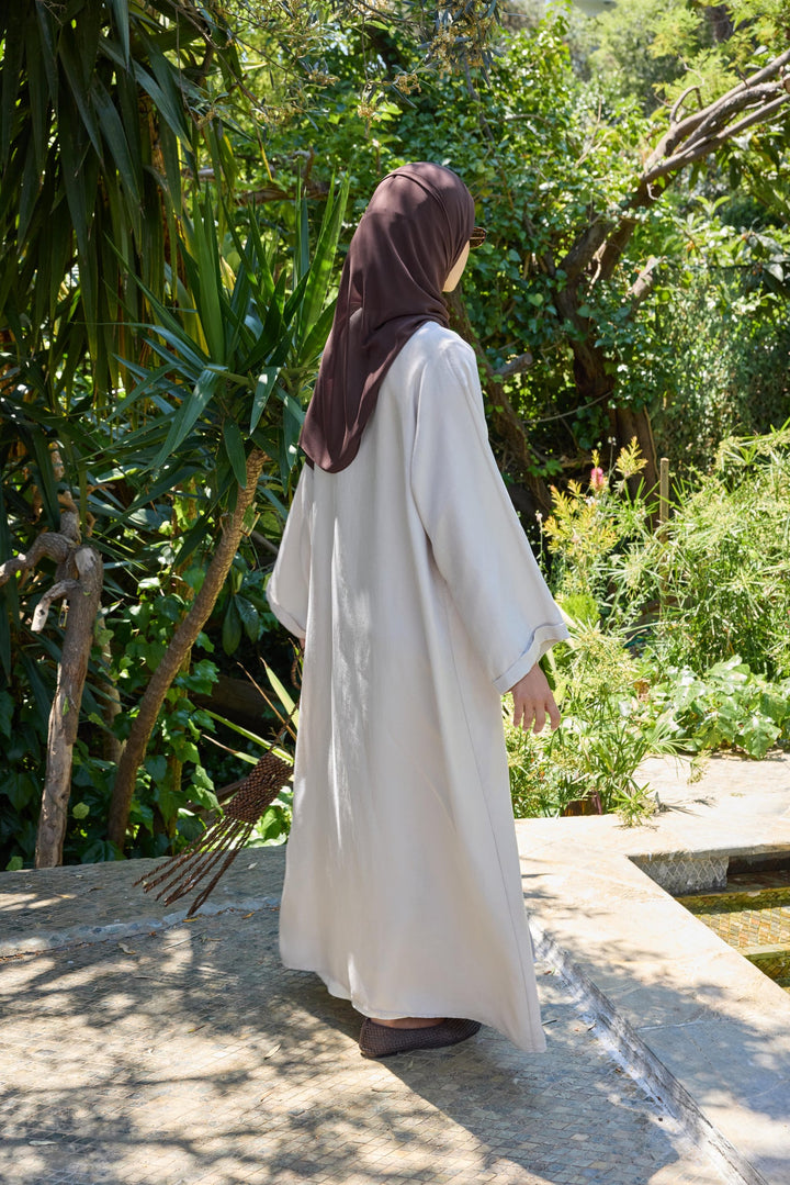 Kestane Japon Şifon Şal Hubab Abaya