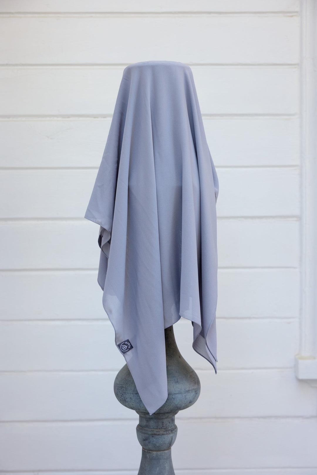 Açık gri Japon Şifon Şal Hubab Abaya