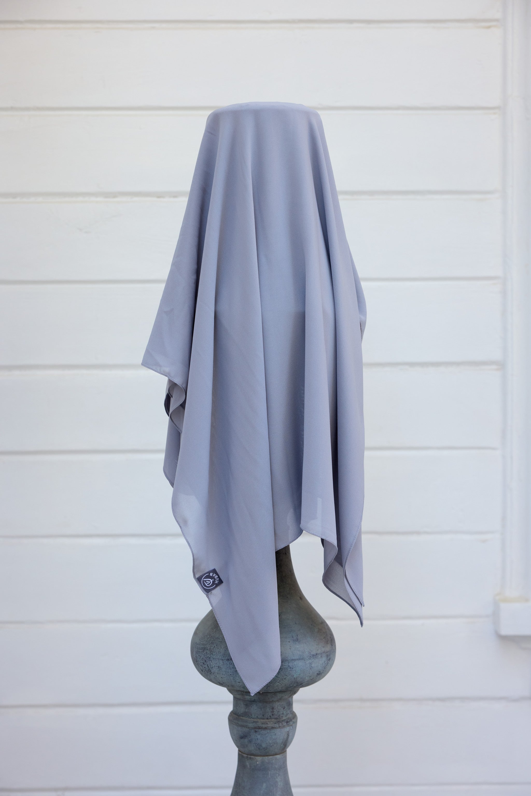 Açık gri Japon Şifon Şal Hubab Abaya