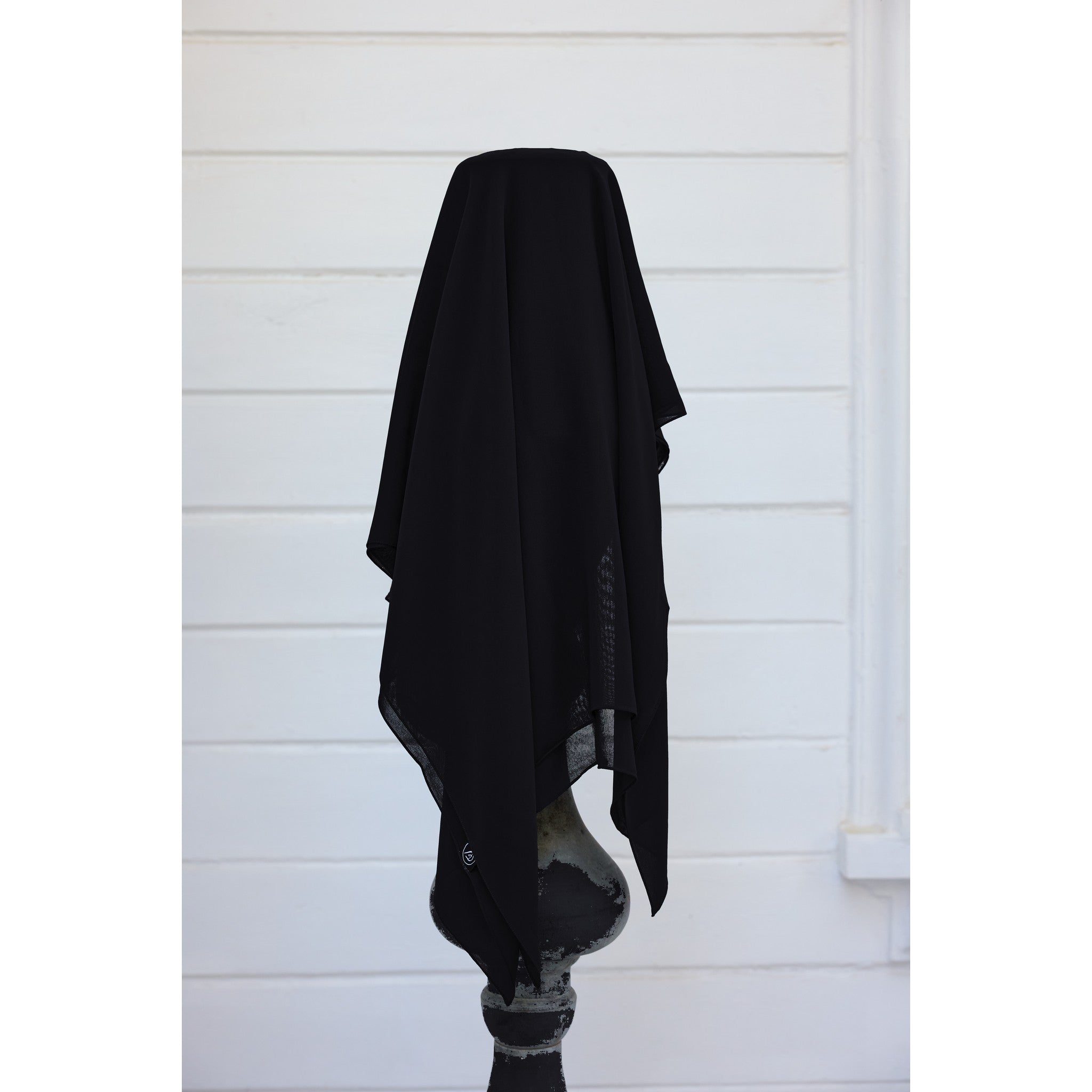 Siyah Japon Şifon Şal Hubab Abaya