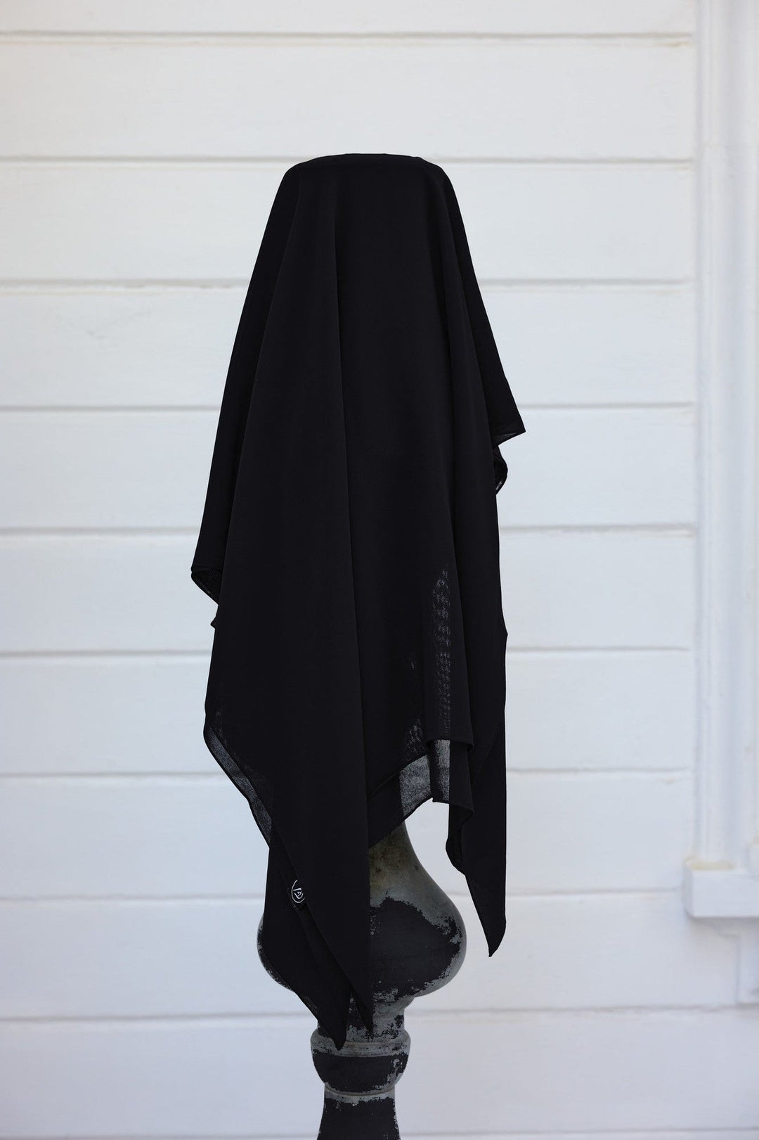 Siyah Japon Şifon Şal Hubab Abaya