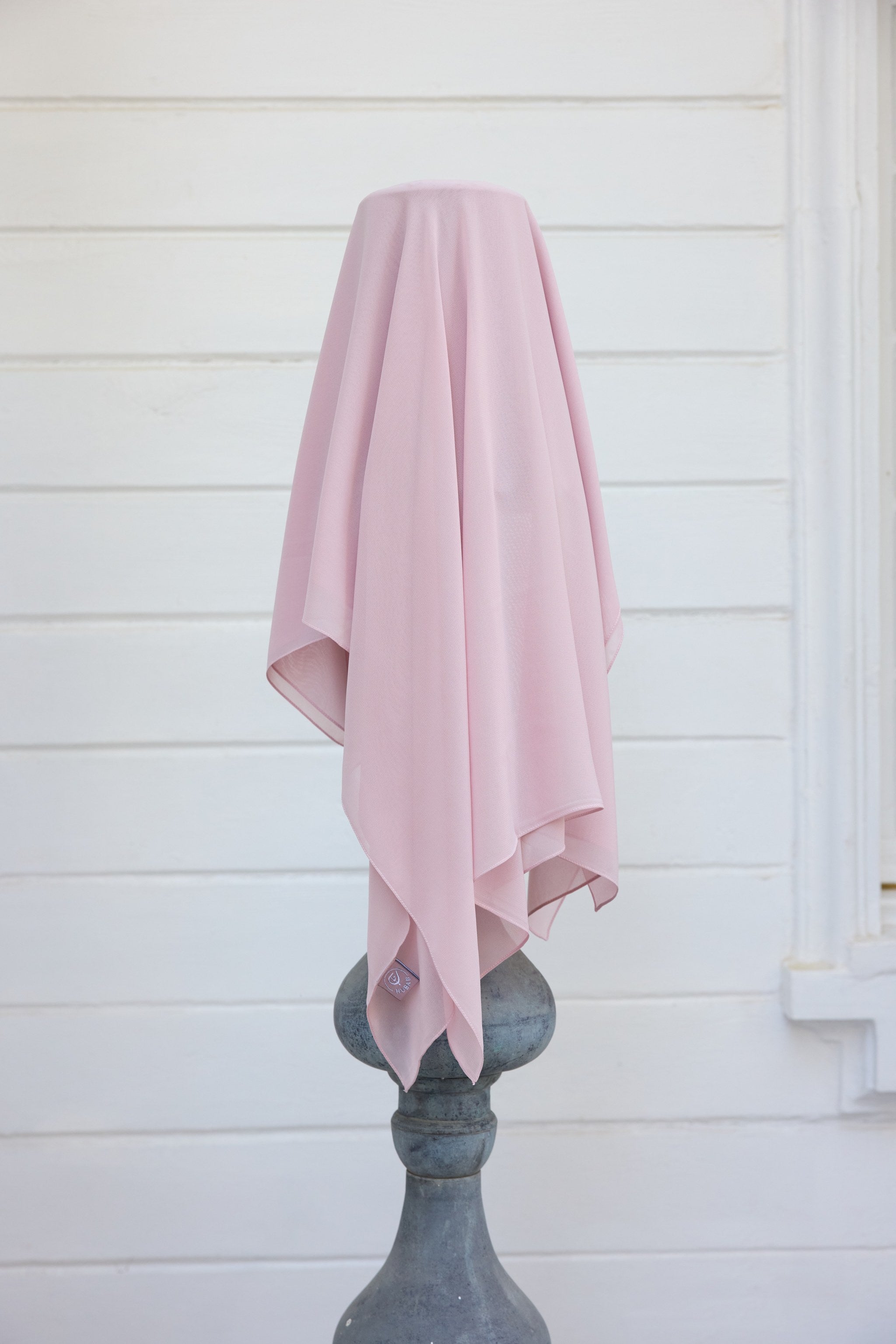 Pudra Pembe Japon Şifon Şal Hubab Abaya