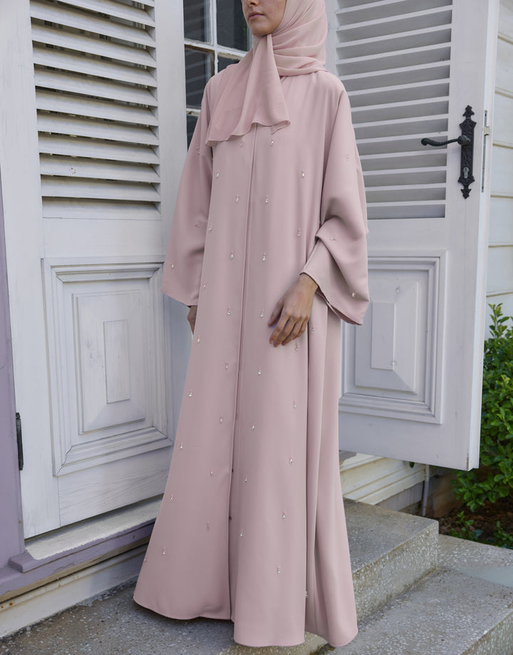 Pudra Şakayık Abaya &amp; Şal