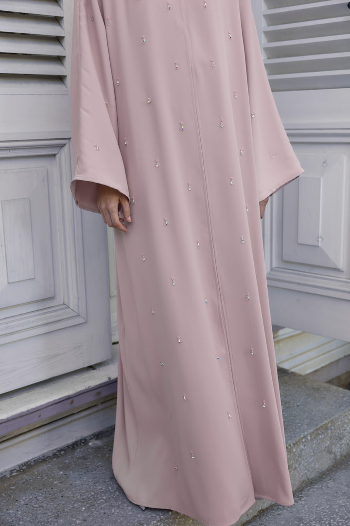Pudra Şakayık Abaya &amp; Şal