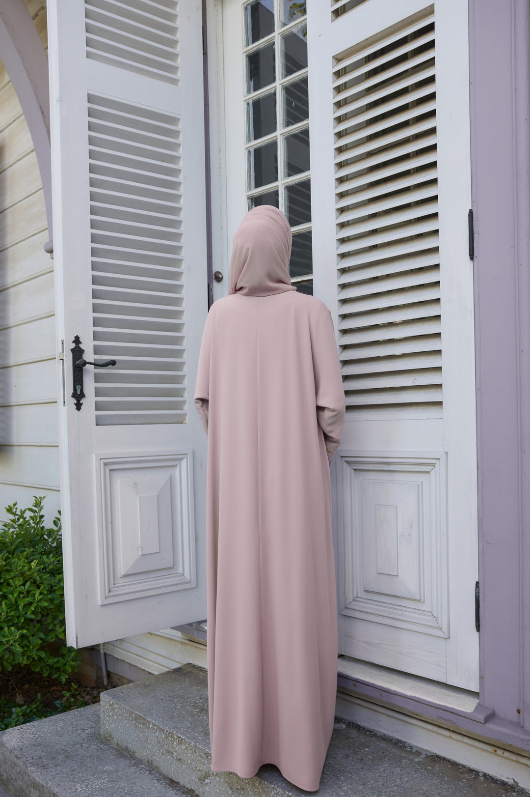 Pudra Şakayık Abaya &amp; Şal