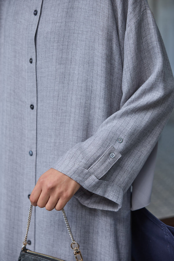 Daily Abaya Gri Hubab Abaya