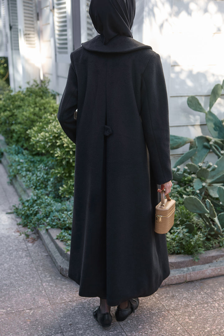 Royal Siyah Kaşe Kaban