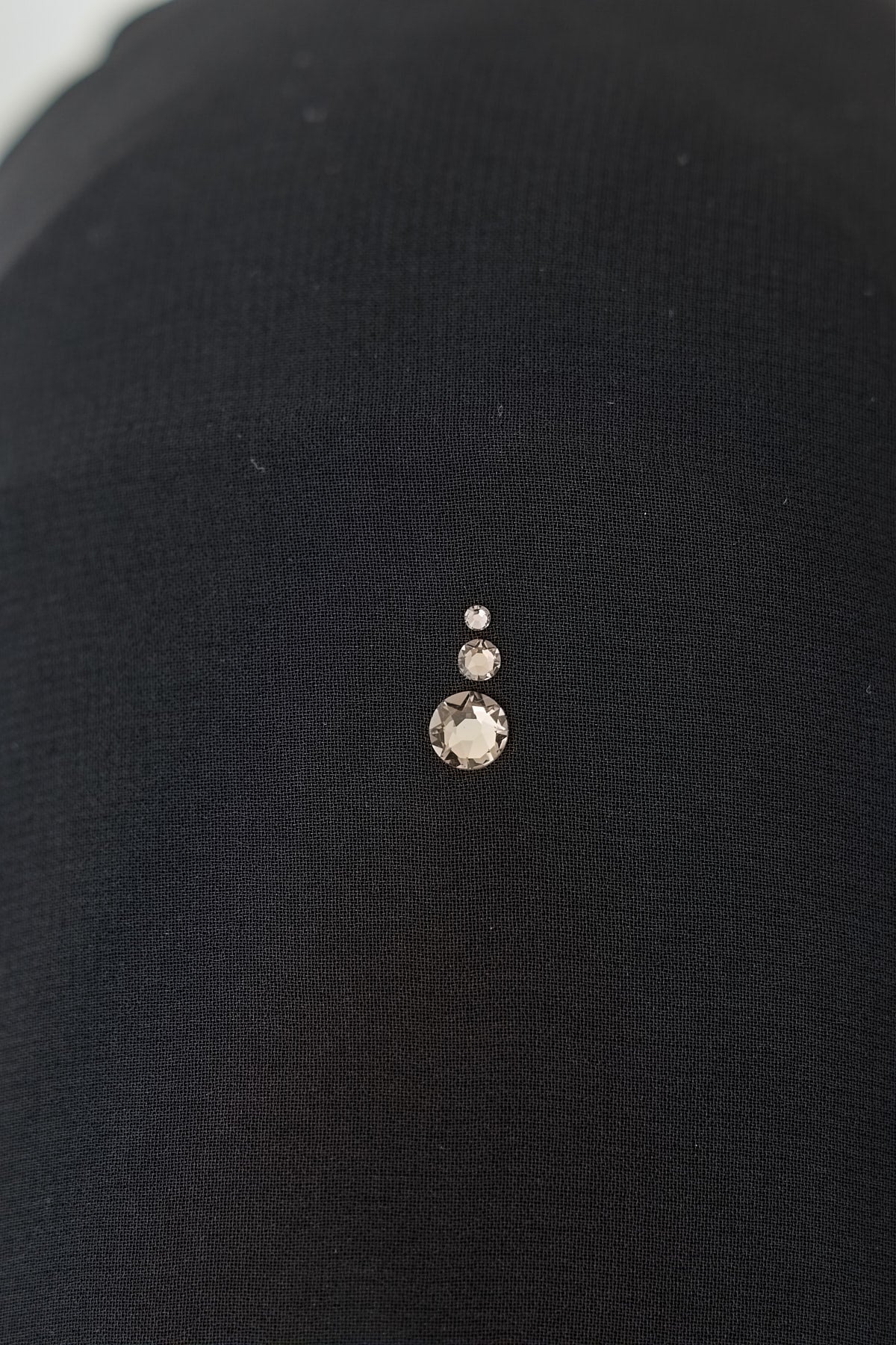 Swarovski Siyah Japon Şifon Şal
