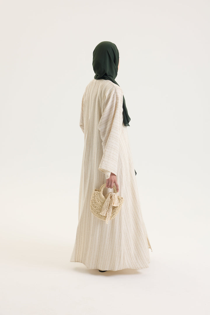 Sahra Koleksiyon | Bej Line Hubab Abaya