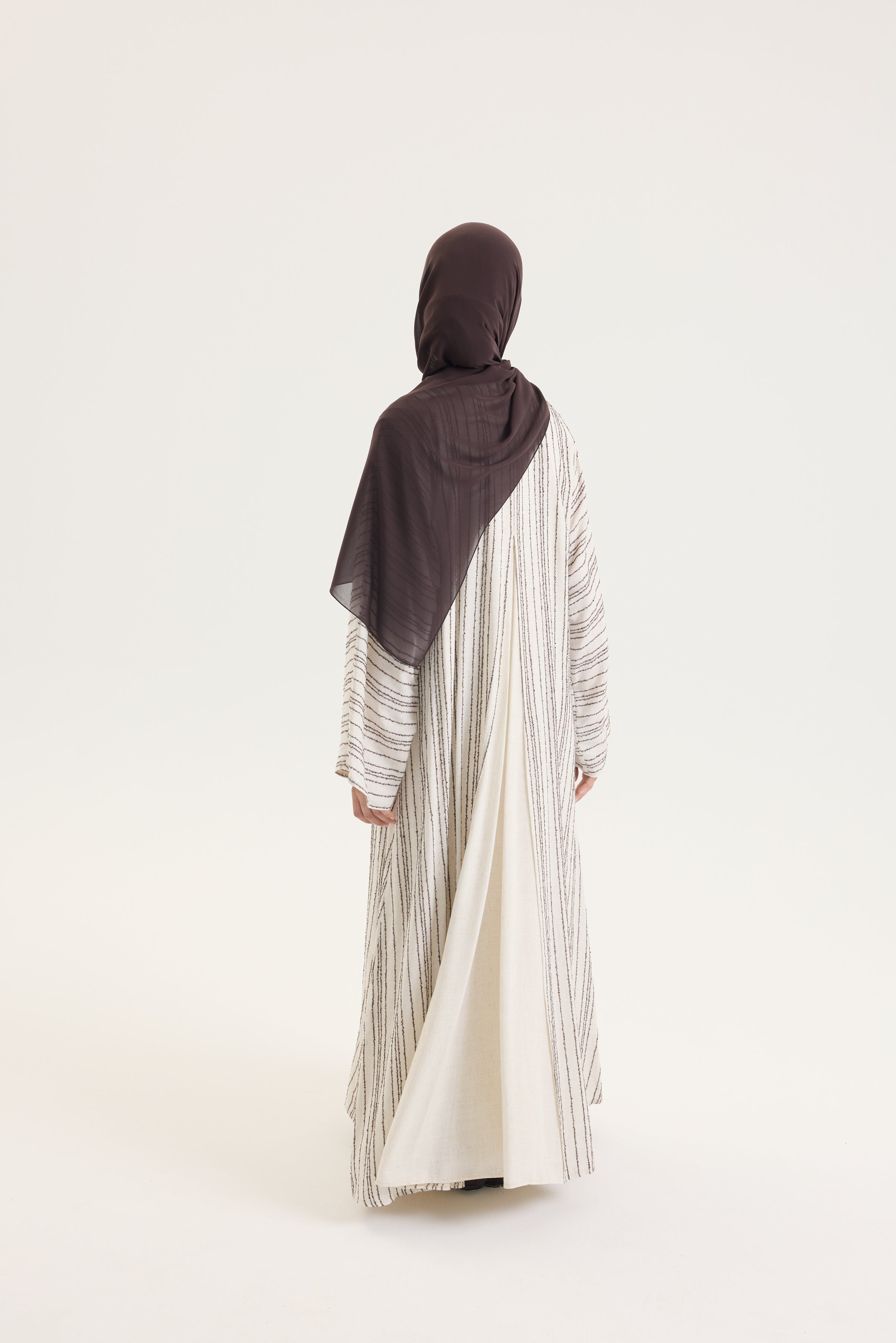 Kestane Japon Şifon Şal Hubab Abaya