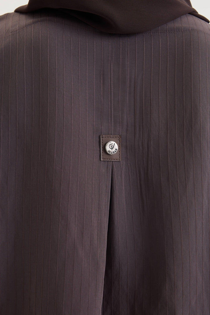 Gömlek Abaya Kahverengi Hubab Abaya