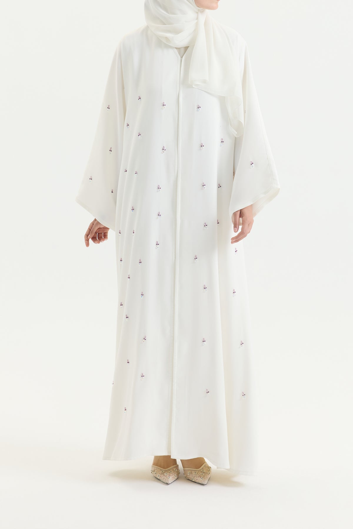 Beyaz Leylak Abaya